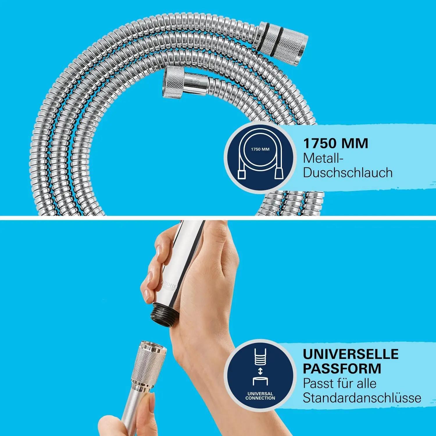 GROHE kroomitud painduv dušivoolik – vastupidav 1,75 m – pilt 6