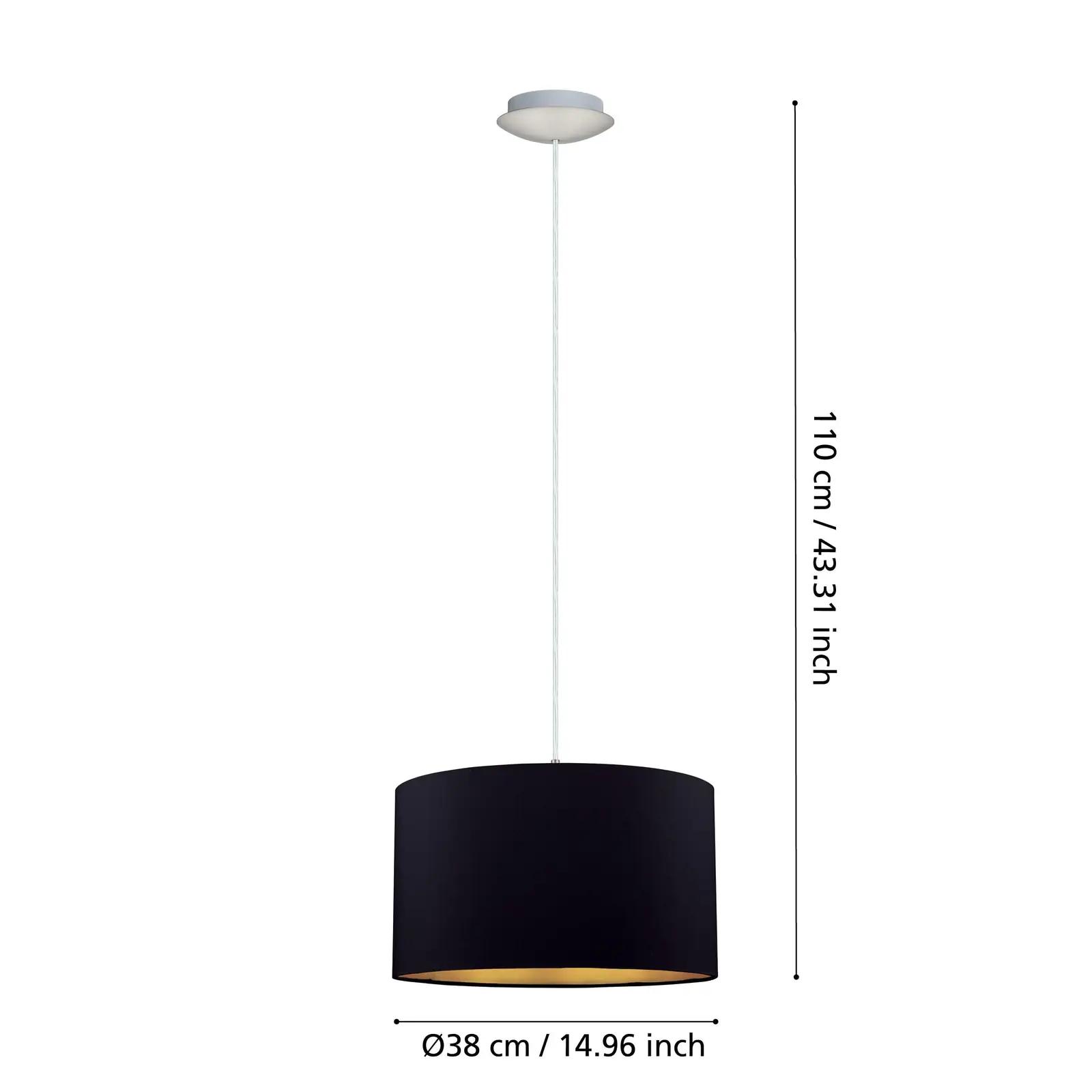 EGLO sisustuslamp Maserlo – metall ja tekstiil, elegantne ripats – pilt 6