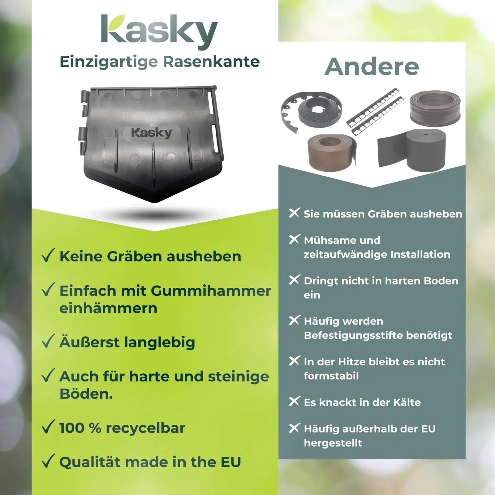 Kasky tugev ja painduv plastikpiire aeda – 10,7 m – kasutusnäide