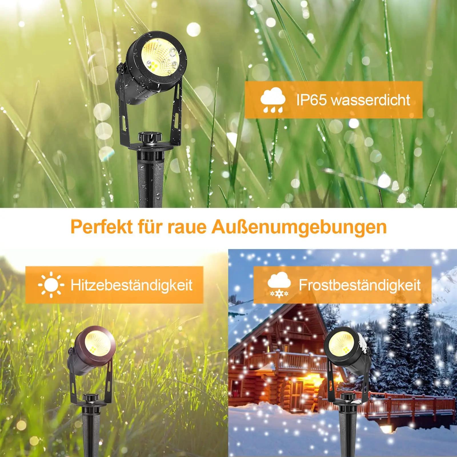 ECOWHO välikollektsioon: veekindlad LED aialambid (4 tk) – kasutusnäide
