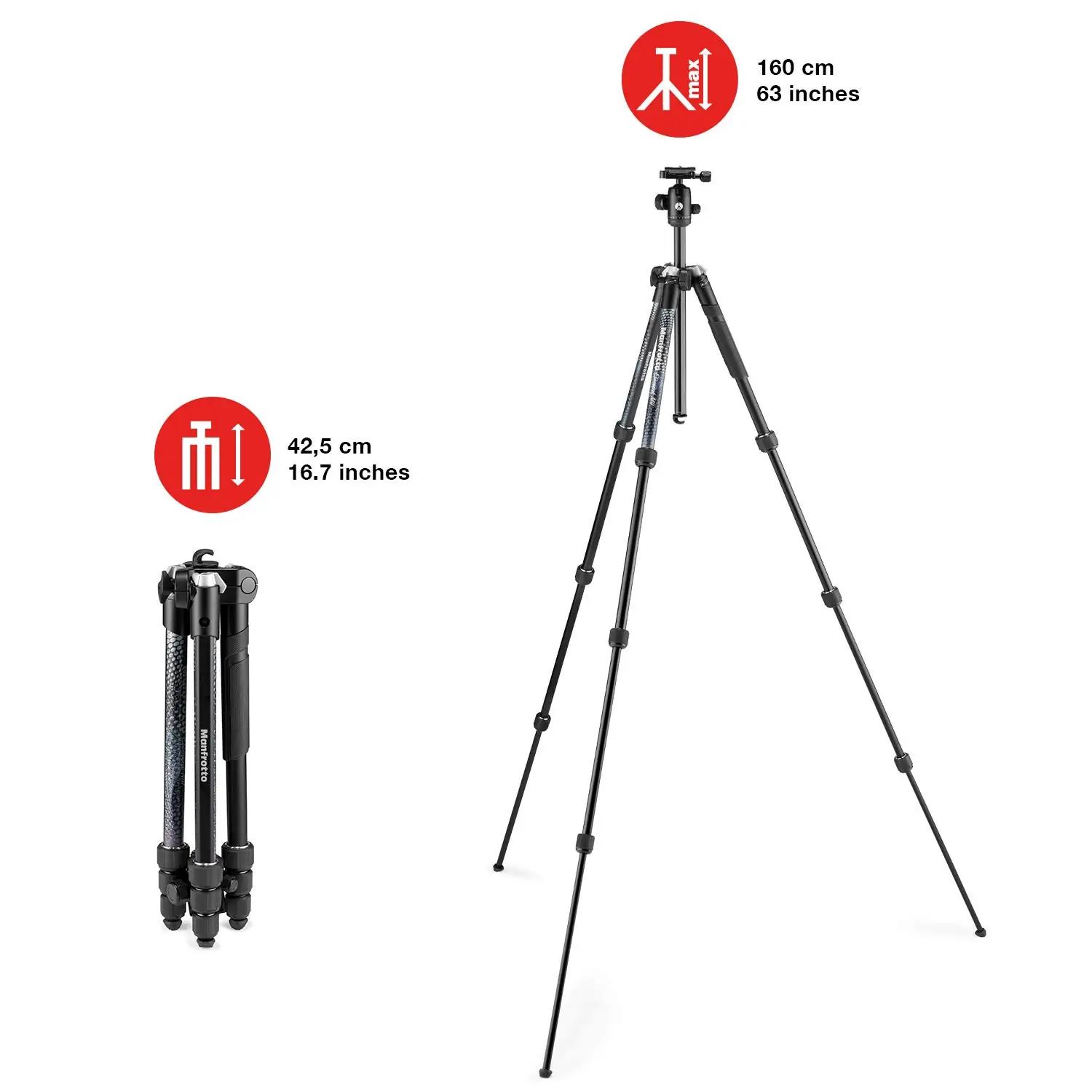 Manfrotto kerge alumiiniumreisistativ praktilise koti ja – pakend ja tarvikud