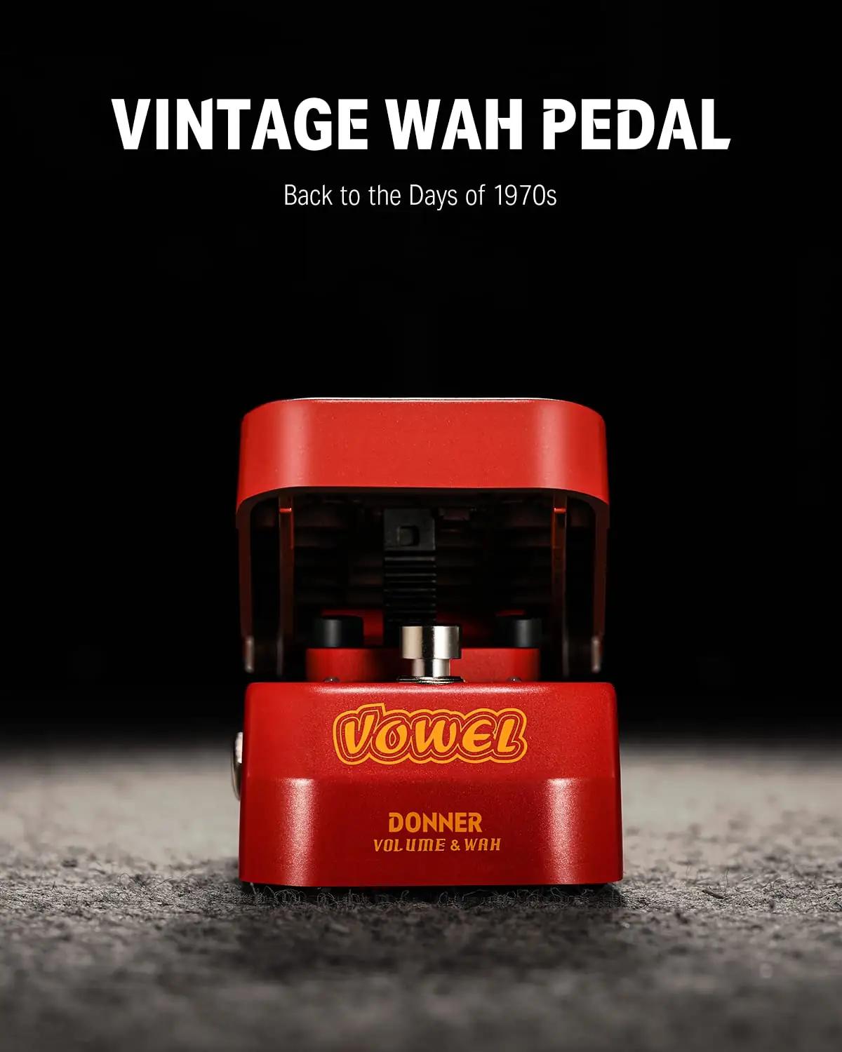 Donner vintage-stiilis mini wah- ja helivõimendi pedaal EC1008 – pakend ja tarvikud
