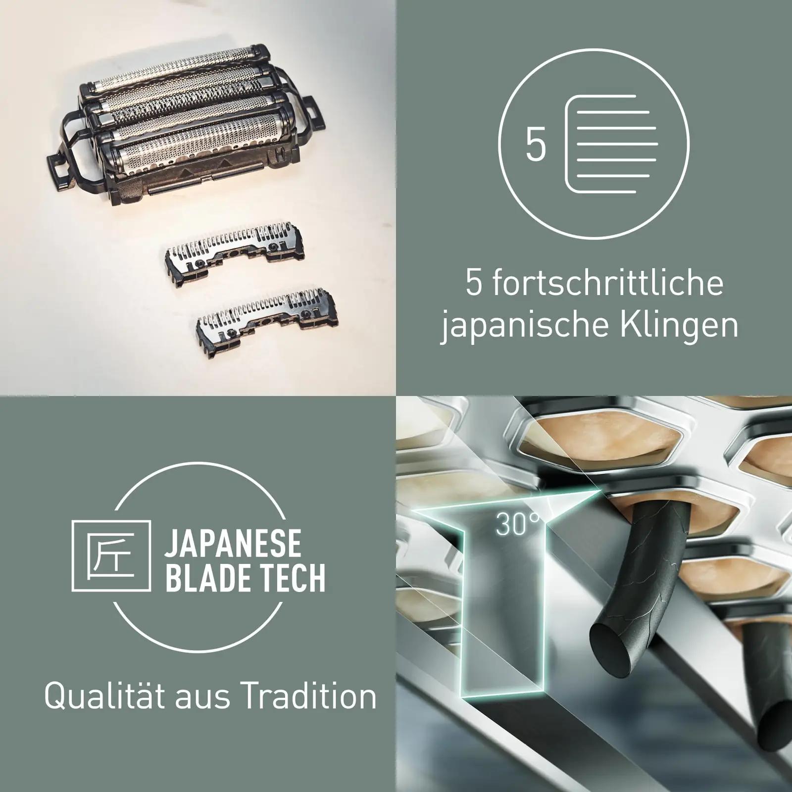 Panasonic terasest varuterad ja folii – täpne raseerimine – detailne vaade