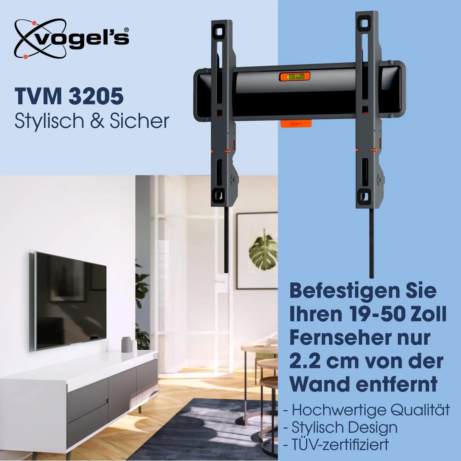 Vogel’s õhuke terasest seinakinnitus 19–50″ telerile – detailne vaade