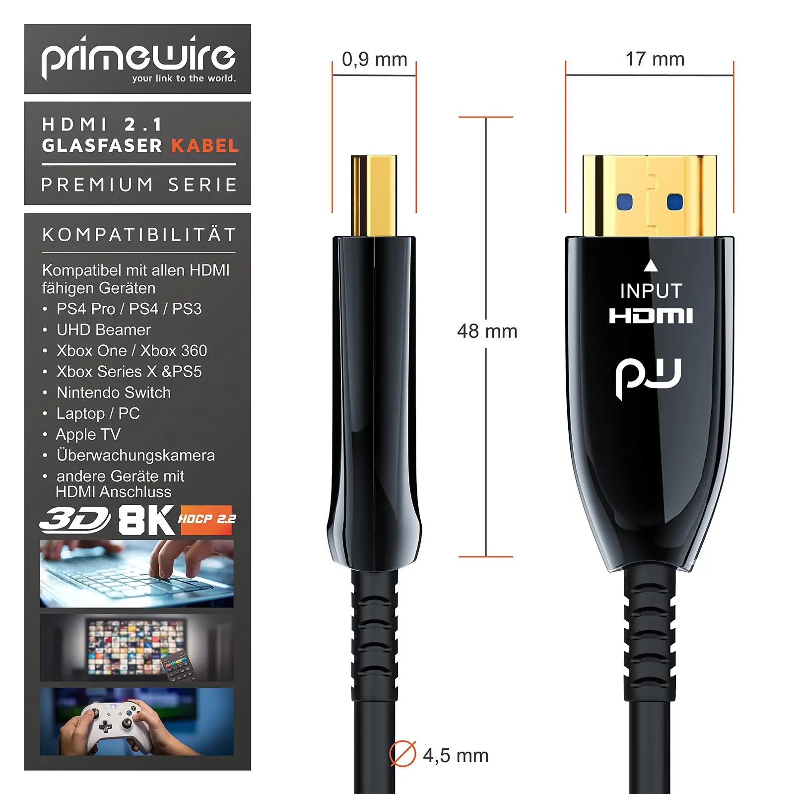 CSL-Computer kiudoptiline HDMI-kaabel 10m – 8K/4K kõrglahutus – kasutusnäide