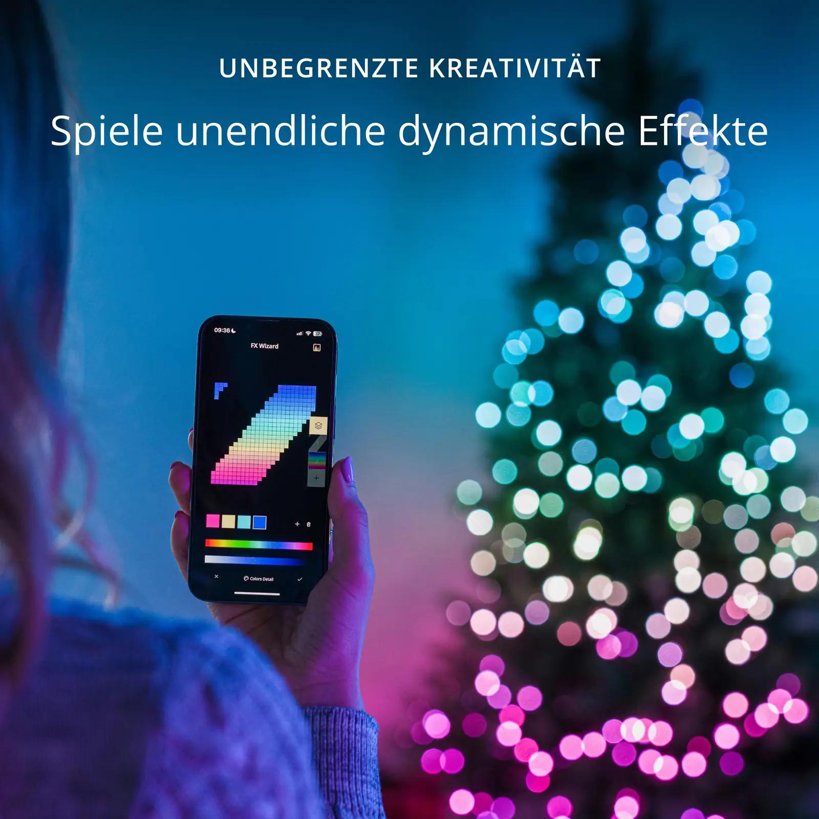 Twinkly dekoratiivne 48 m LED-valgussari – kasutusnäide