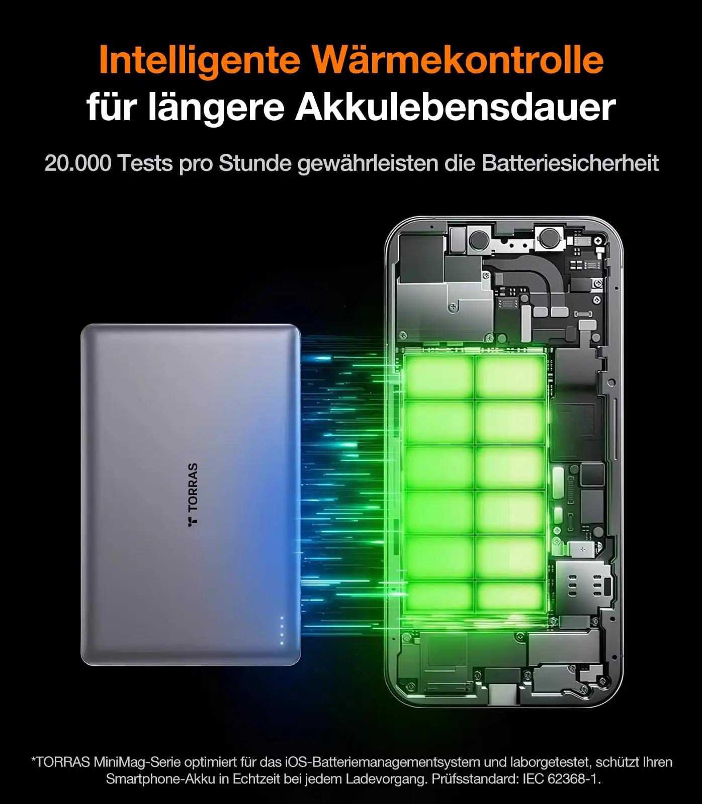TORRAS magnetiline 10000 mAh powerbank — õhuke laadija – pilt 8