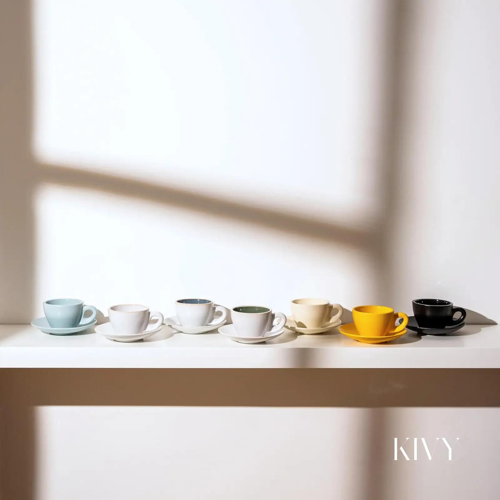 KIVY keraamiline cappuccino-tasside komplekt — paks sein – pilt 7