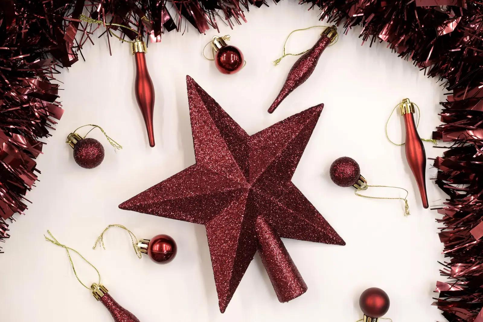Christmas Concepts Rioja-punane kuuseotsak glitriga – pilt 6