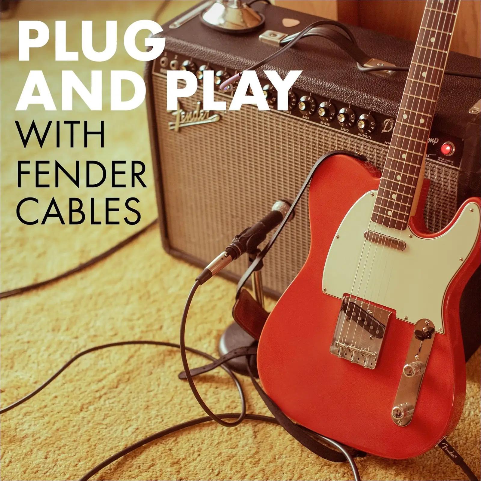 Fender tweed-kattega instrumentikaabel – vastupidav 7,5 m – lisavaade