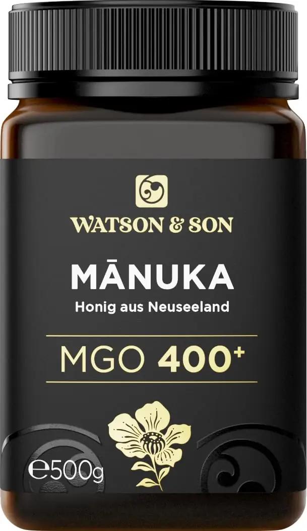 Watson & Son Manuka mesi 500 g — tugev MGO 400+ kvaliteet