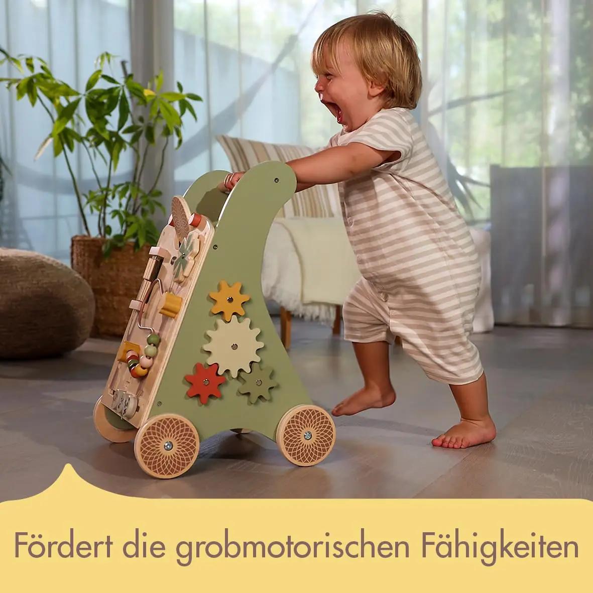 Tiny Love puidust käru – arendav 2‑in‑1 mänguabi lastele – lisavaade