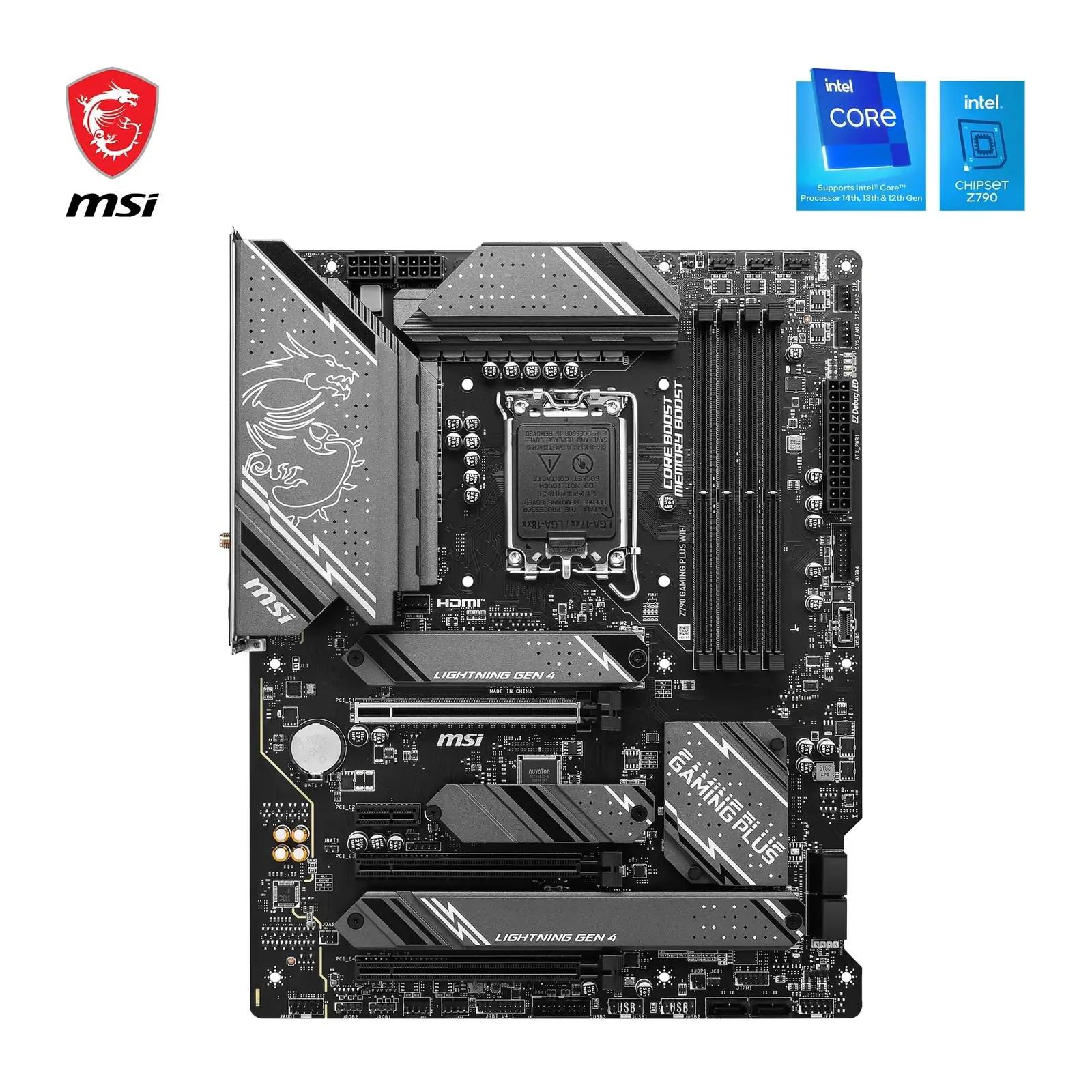 MSI Z790 GAMING PLUS WIFI – jõuline ATX emaplaat mängijale – detailne vaade