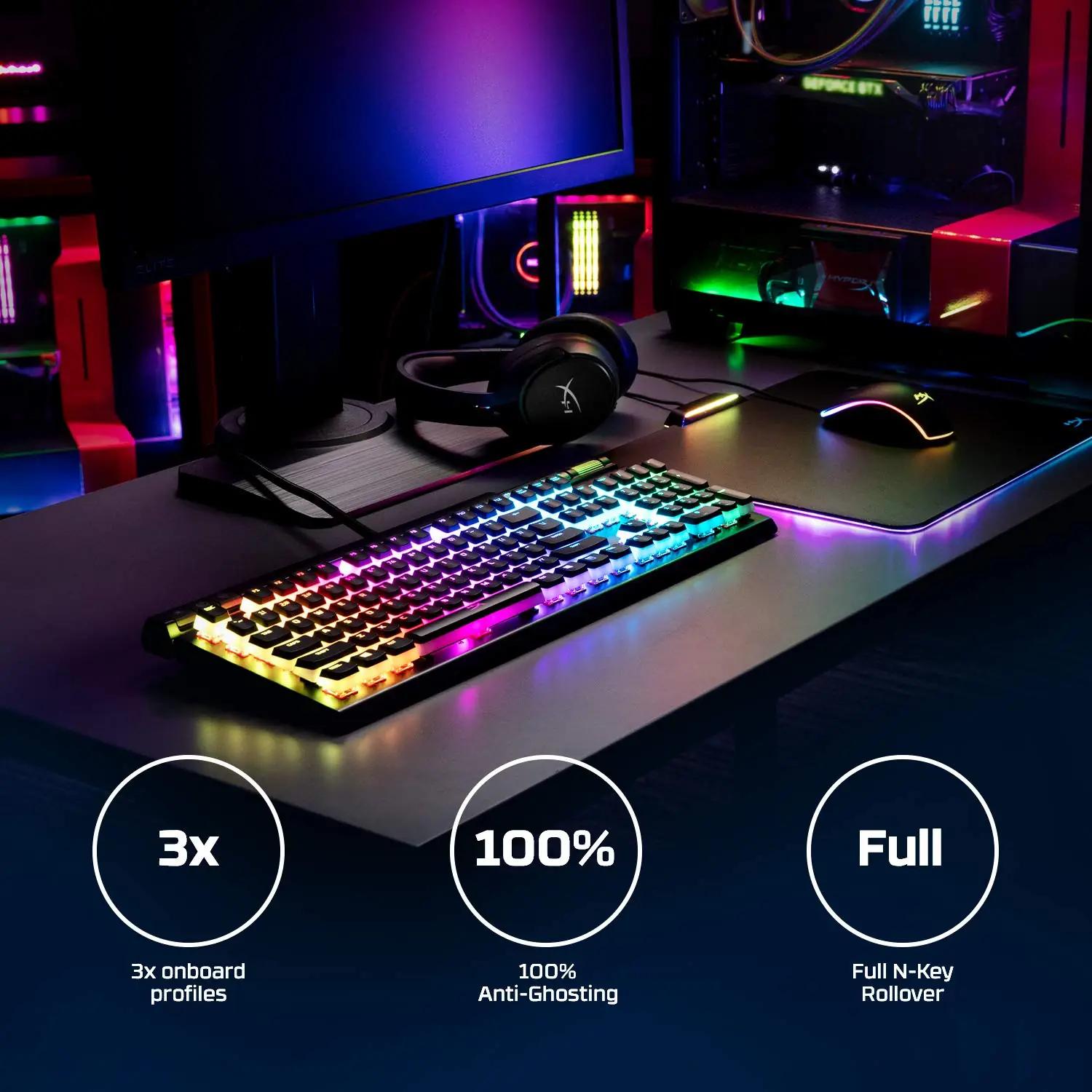 HyperX mehaaniline mänguklaviatuur — vastupidav ABS, RGB valgus – pilt 6