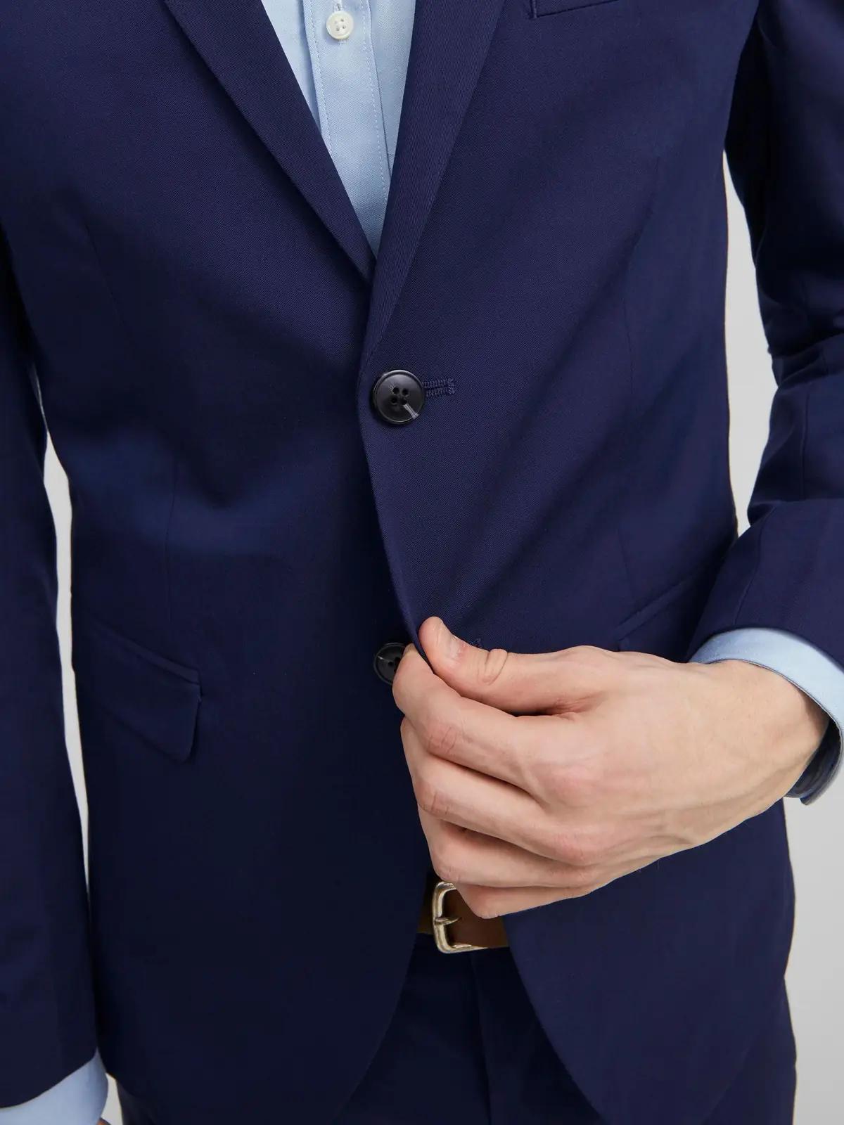 JACK & JONES elegantne super slim sobiv ülikond – Medieval Blue – pilt 7