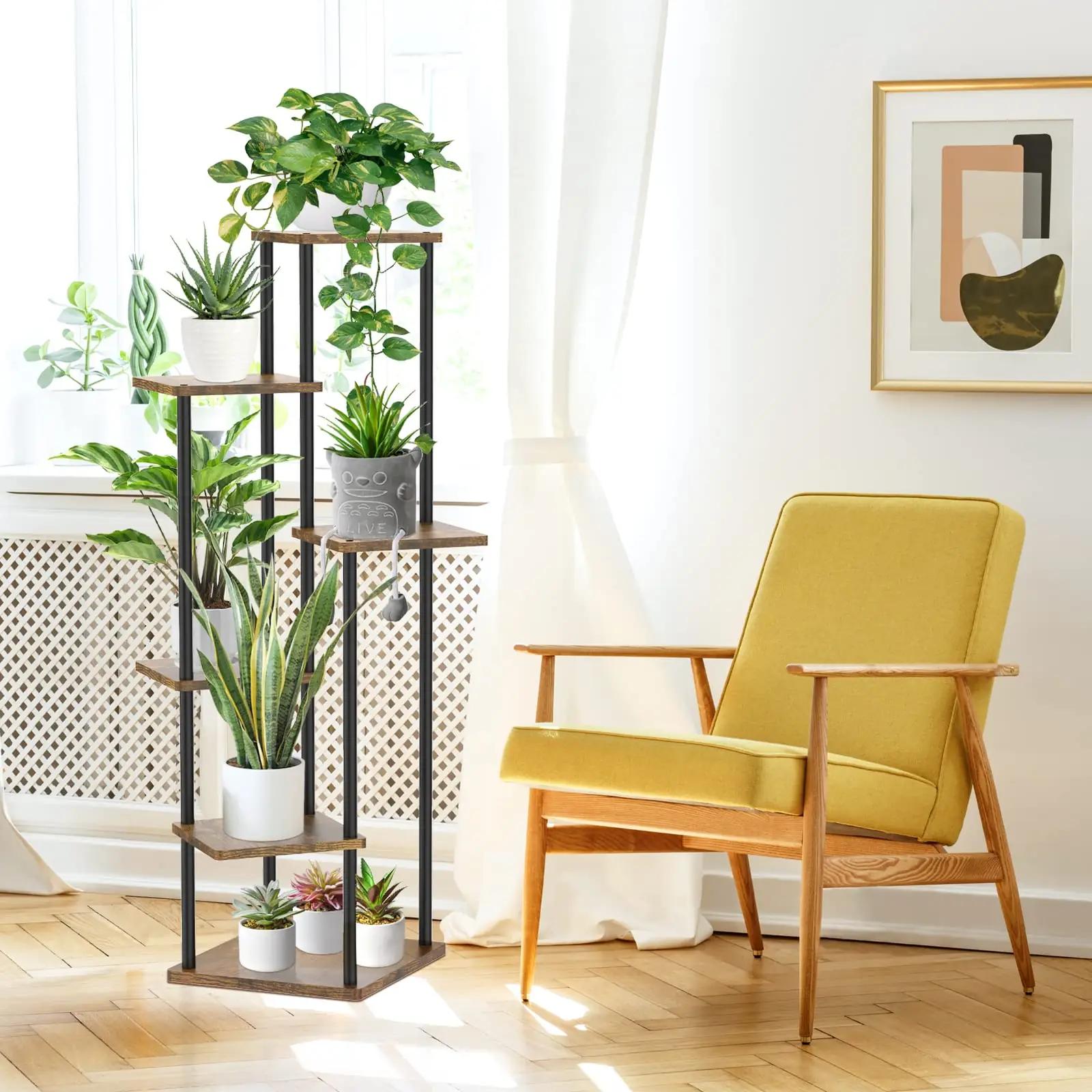 LyTaispuly metall-puidust 6-korruseline lillestender 115 cm – lisavaade