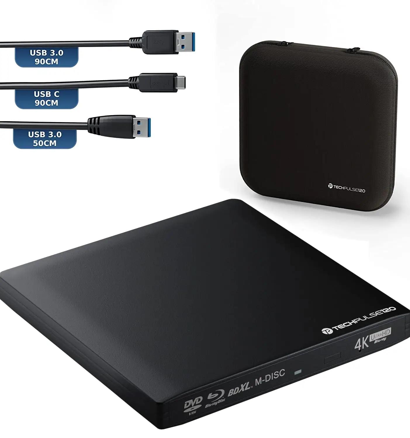 techPulse120 alumiiniumist UltraSlim Blu-ray kirjutaja —