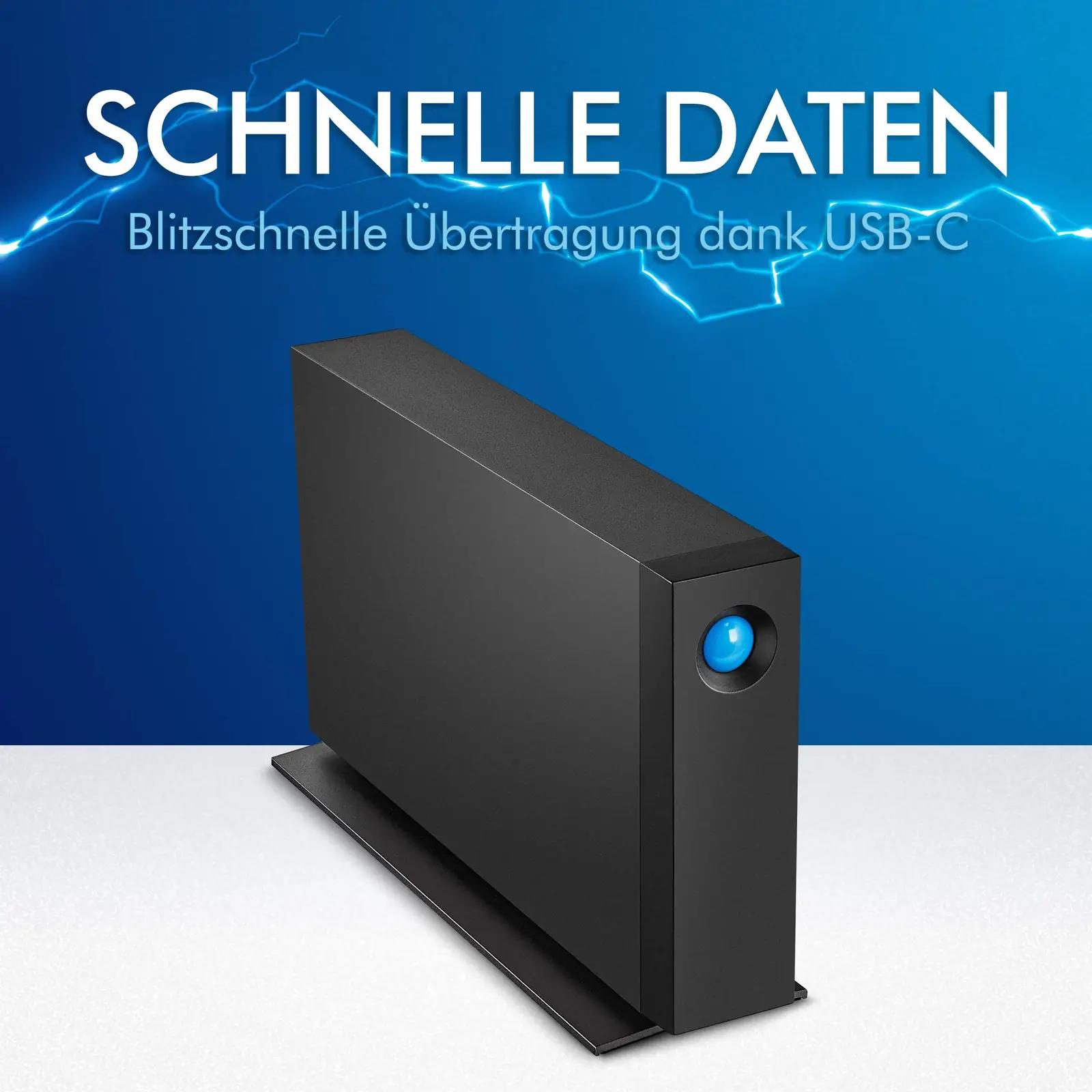 LaCie d2 Professional 8TB must väline kõvaketas – pakend ja tarvikud