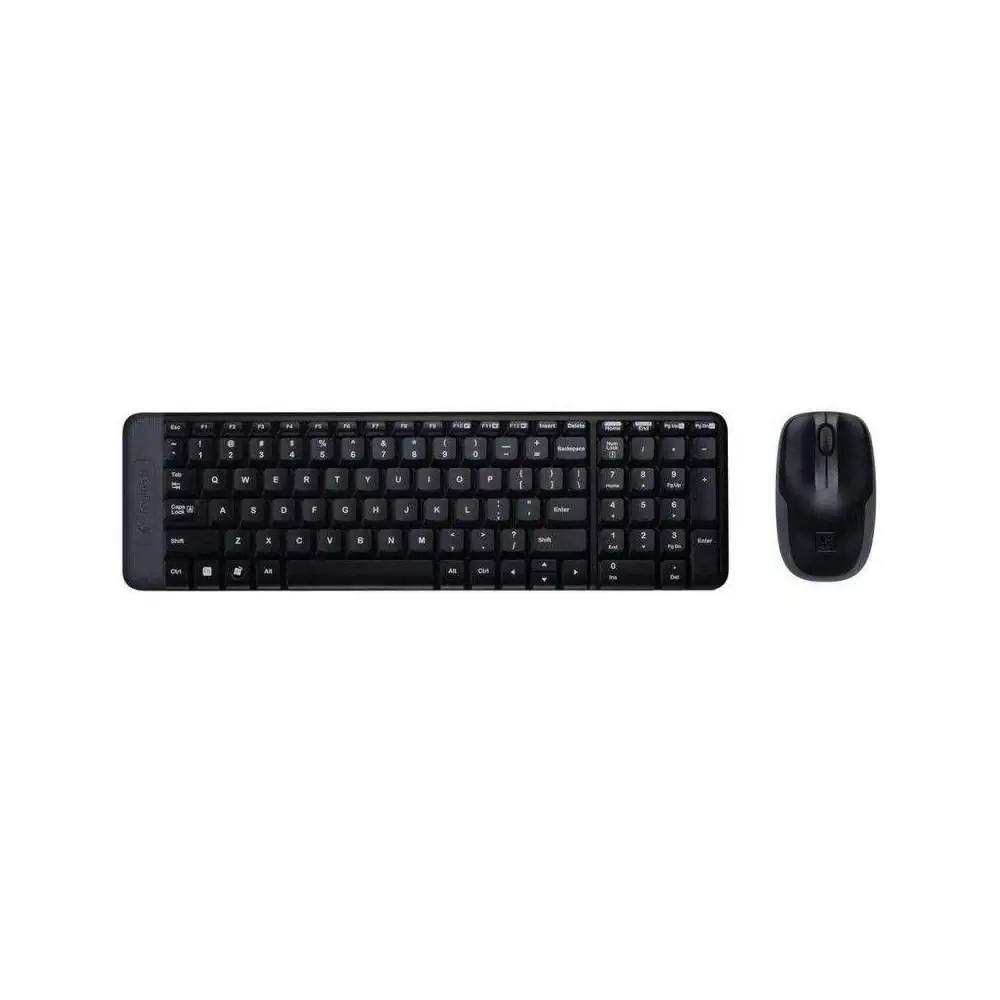 Logitech kompaktne juhtmevaba klaviatuur-hiire komplekt – detailne vaade