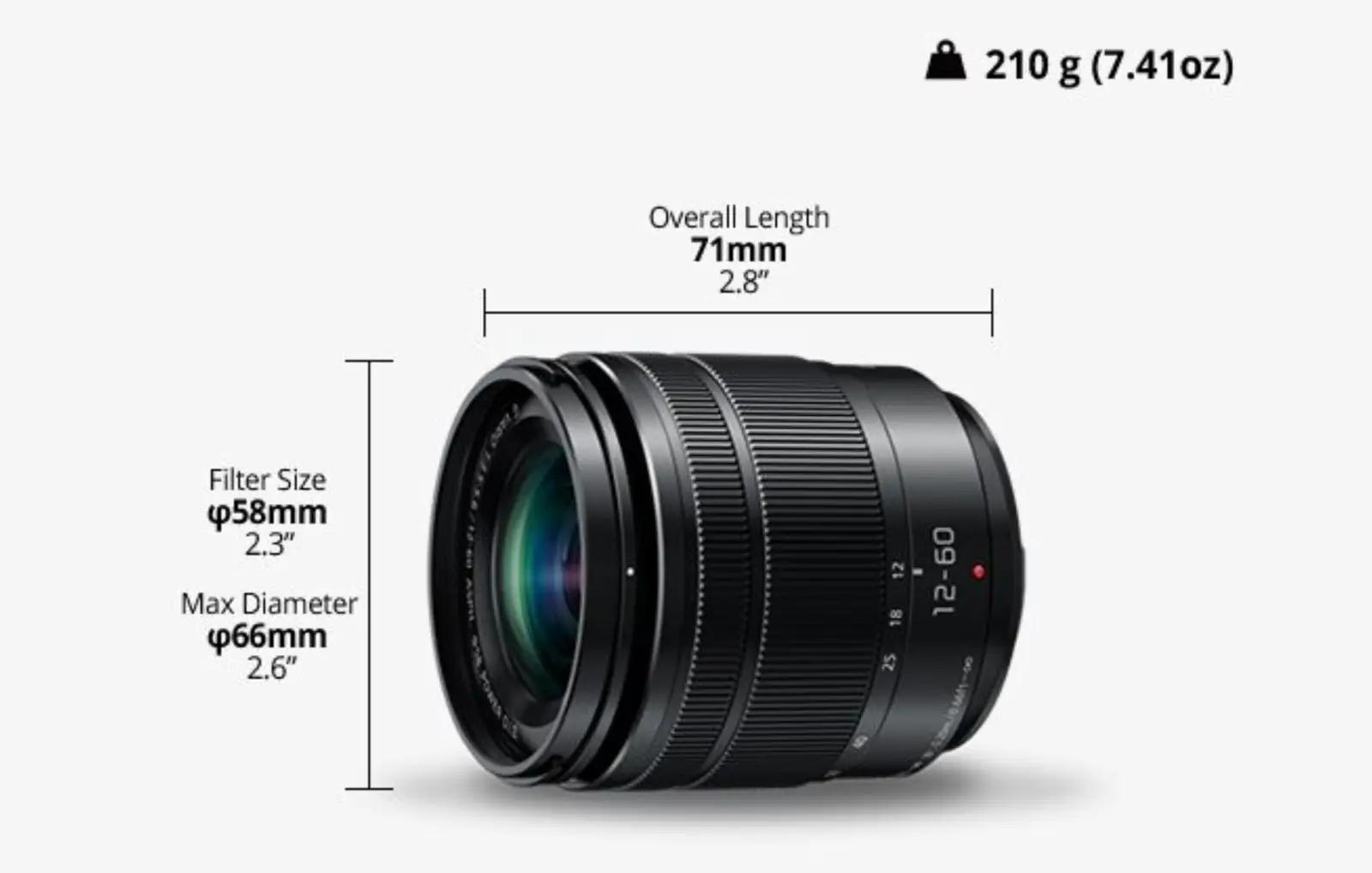 Panasonic H-FS12060E kaamera-objektiivid – detailne lähivaade