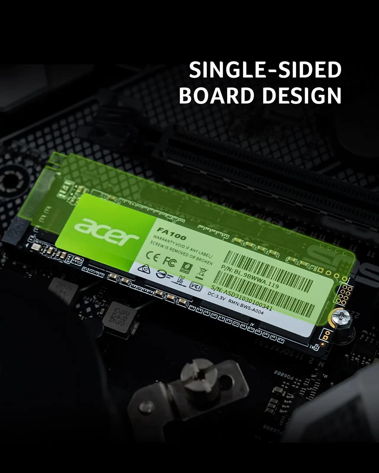 acer FA100 kiire NVMe SSD 512GB — mängu- ja töölahendus – kasutusnäide