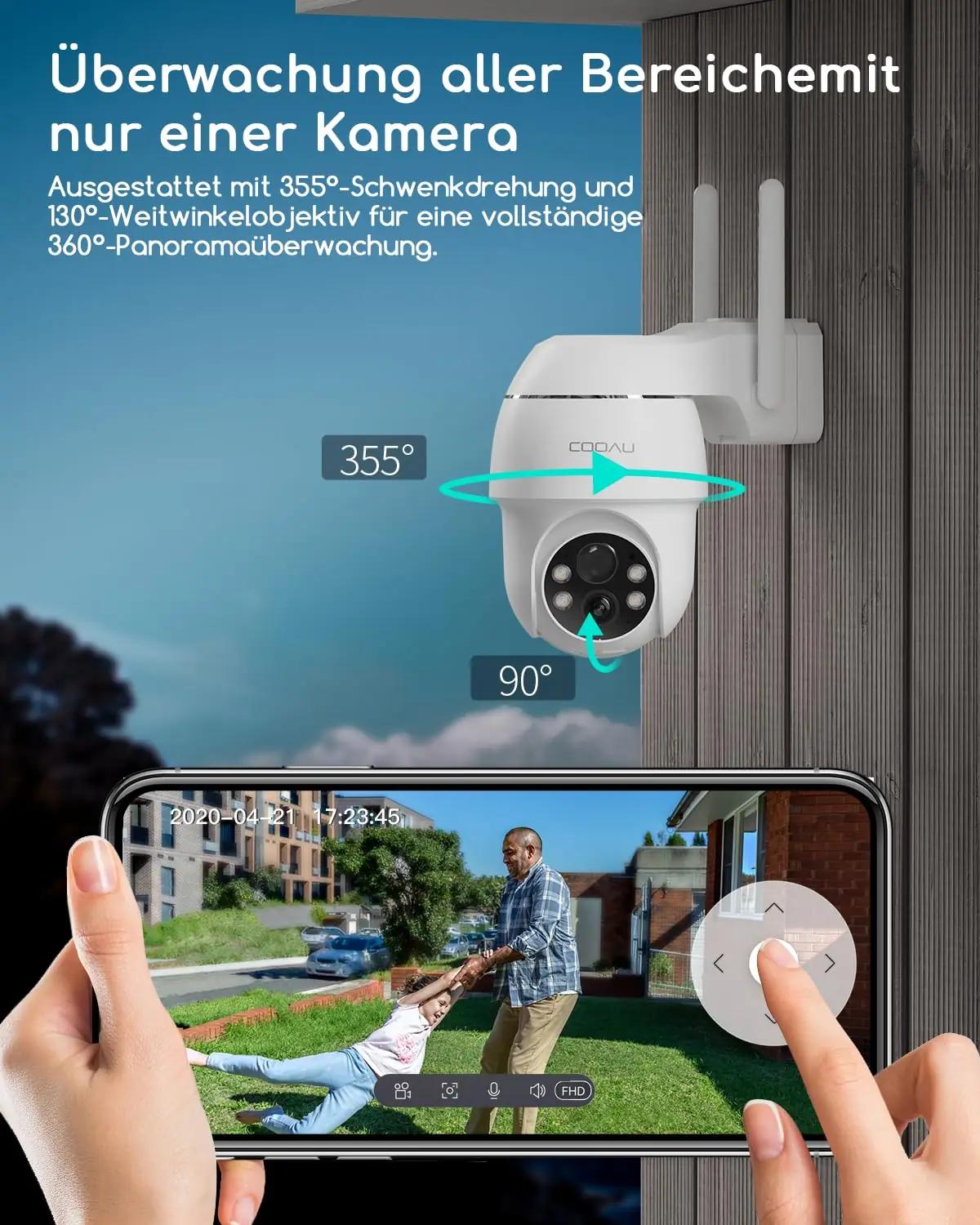 COOAU välikasutusse sobiv kaamera – aku ja IP66 kaitse – kasutusnäide