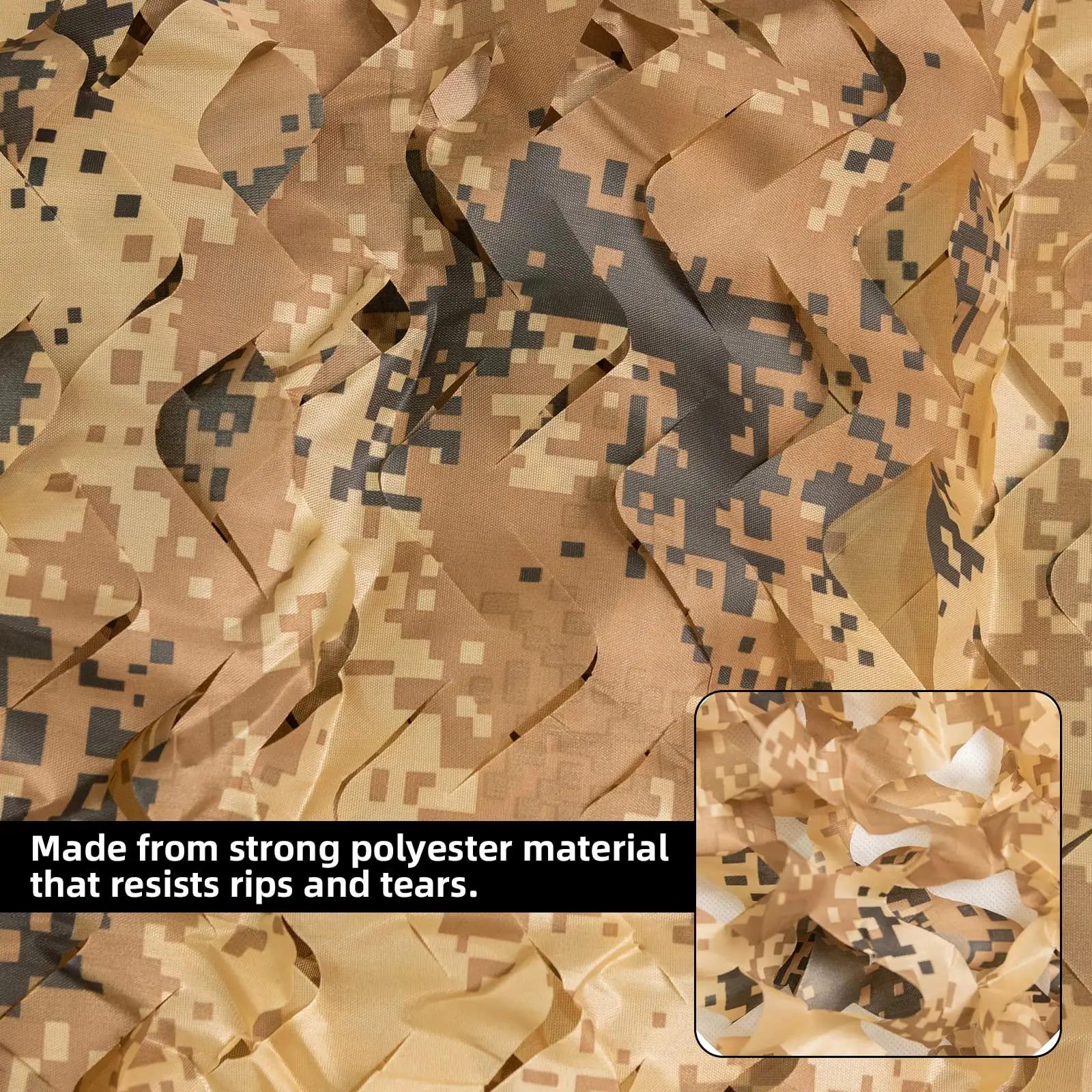 LOOGU camouflage varjekangas – tugev polüester 1.5x20m – detailne vaade