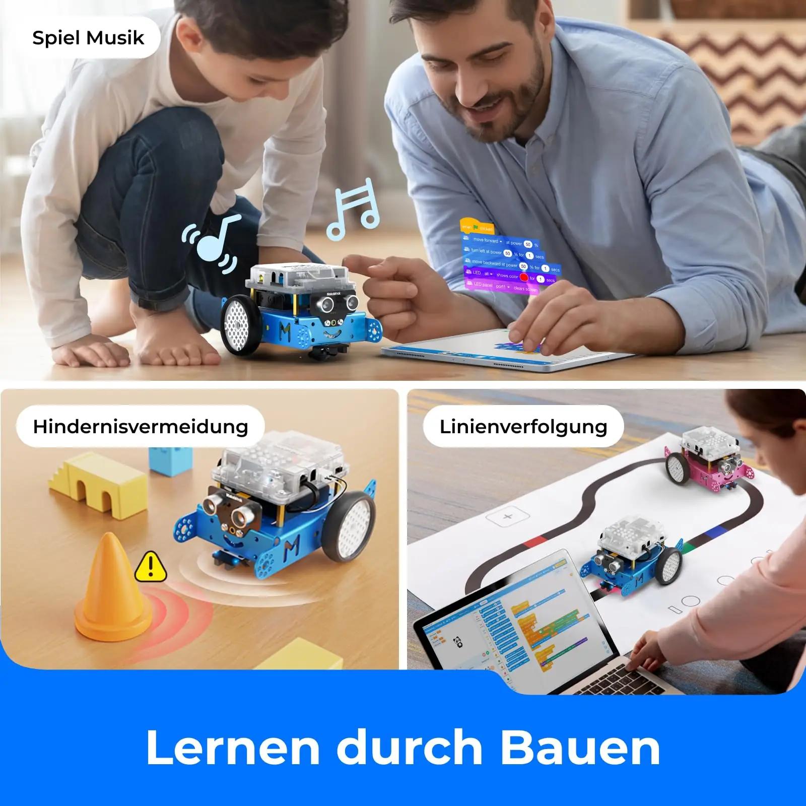Makeblock mBot alumiiniumist programmeeritav robot lastele – lisavaade