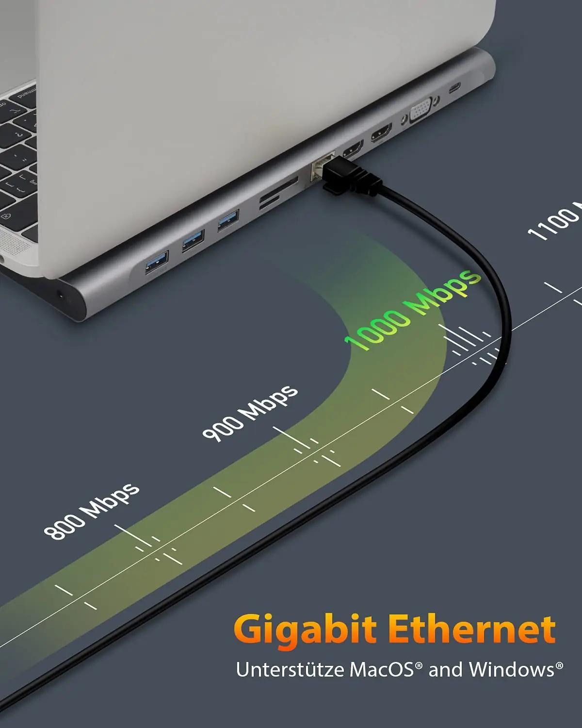 ICY BOX USB-C dokk 11-in-1 — mitmekülgne ühendus ja 100W – kasutusnäide