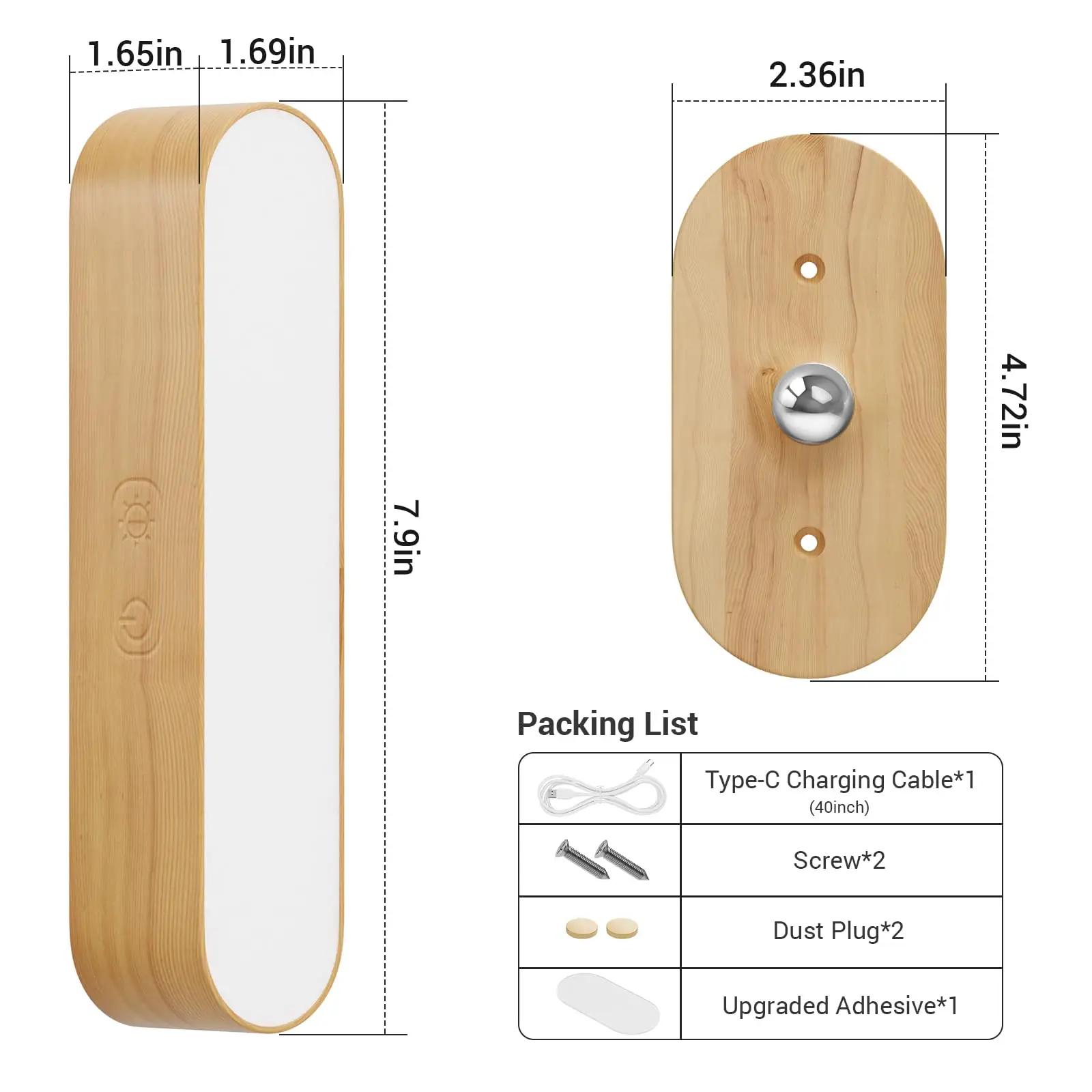 Hensam modernne USB-laetav LED seinavalgusti ööduseks lugemiseks – pilt 7