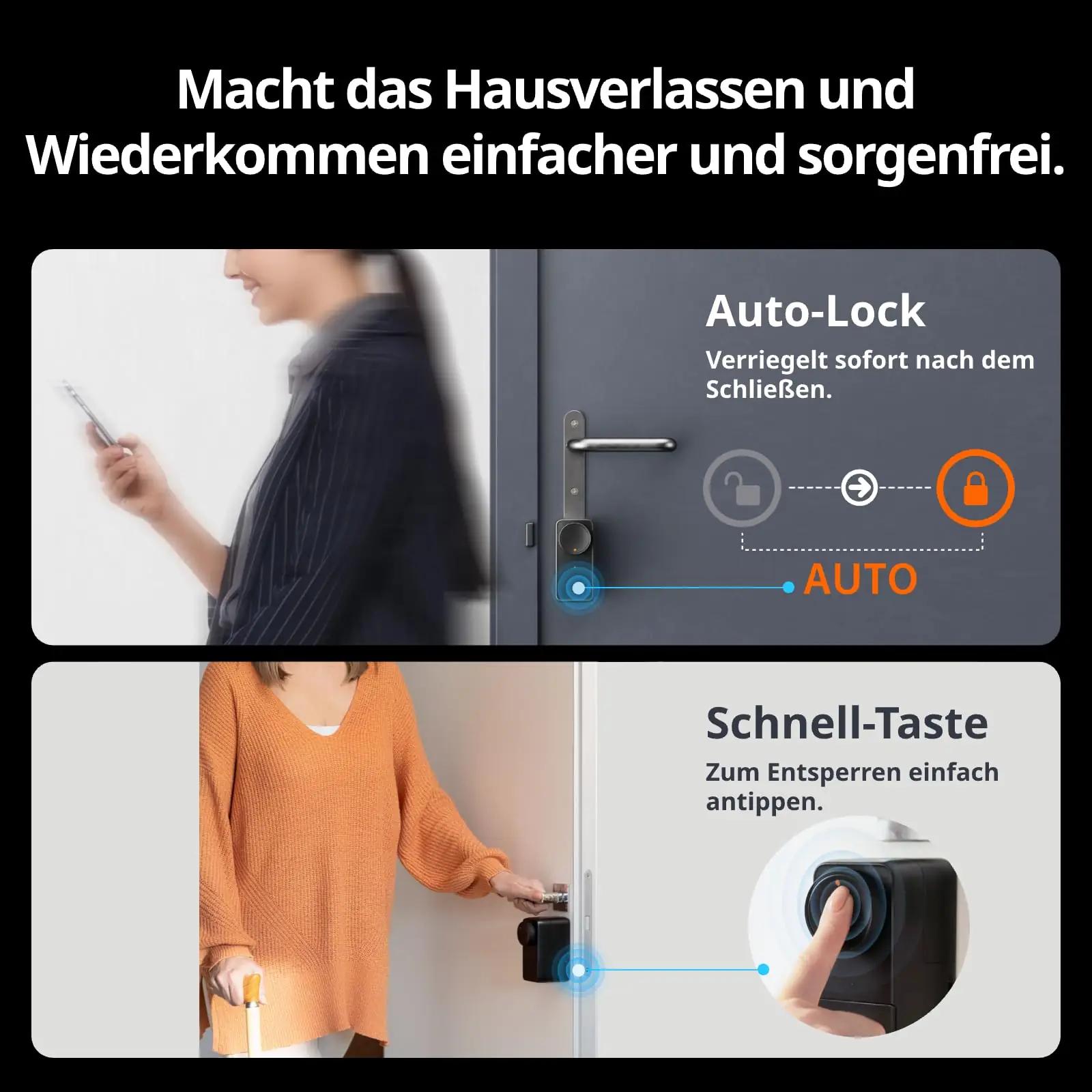 SwitchBot nutikas aluminiumist ukselukk touchscreeniga — – pilt 8