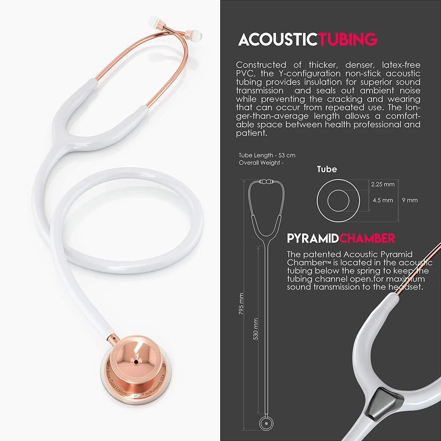 MDF Instruments roosakuldne roostevaba stetoskoop – pilt 8