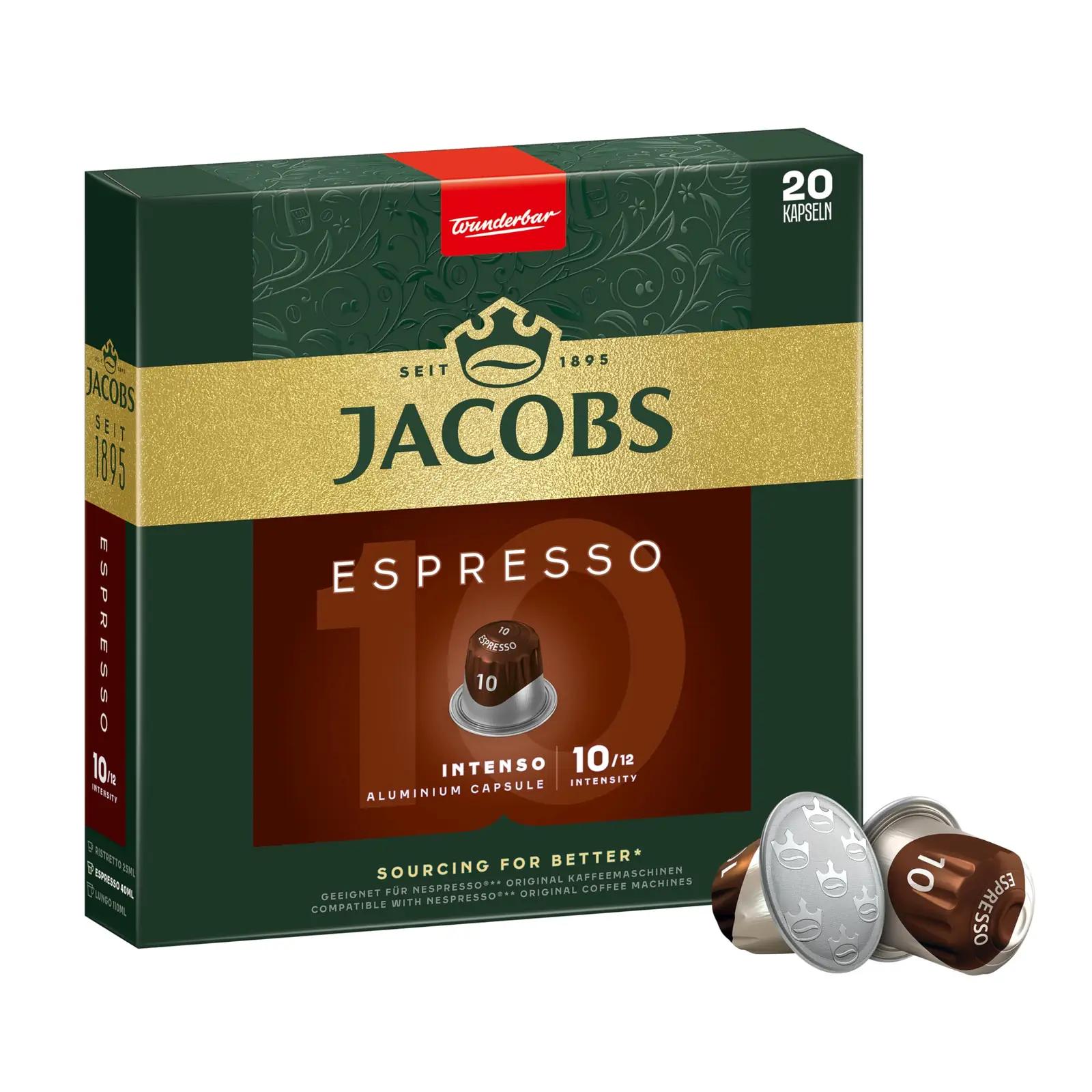 Jacobs kohvikapslid Espresso Intenso — tugev aroom, 200 tk – kasutusnäide