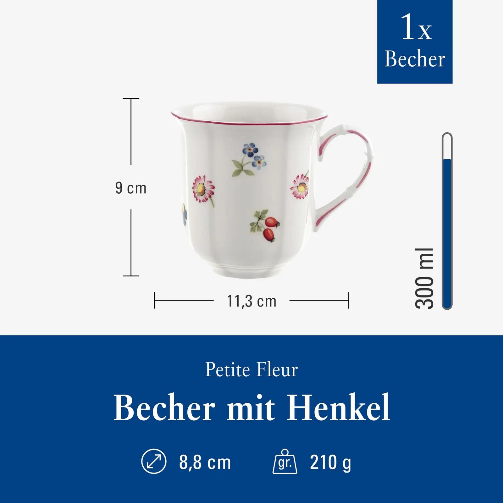 Villeroy & Boch peen portselanist kohvitass — lillemuster, 300 ml – kasutusnäide