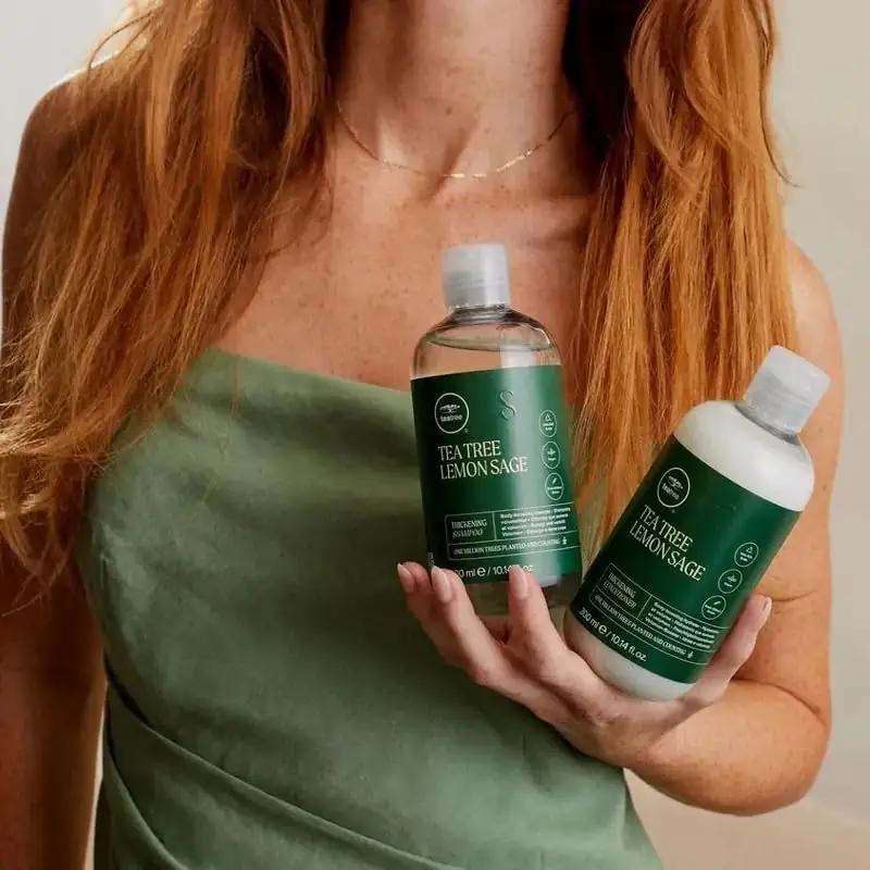 Tea Tree sidrun-salveel paksendav šampoon 1000 ml — tugevam – lisavaade