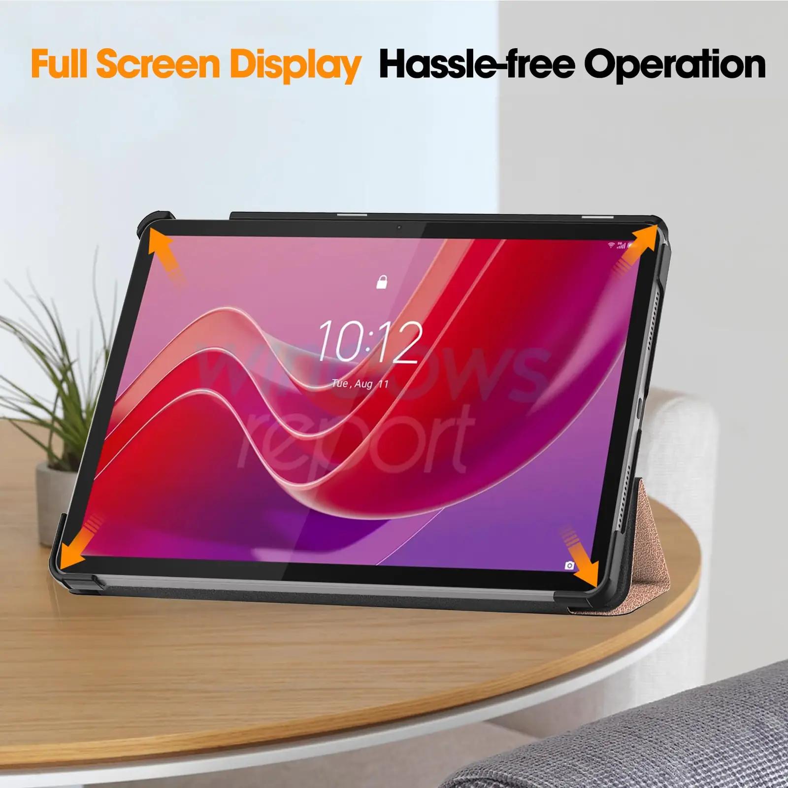 Rojeuinn kullavärvi kerge kaitsekate Lenovo Tab M11 (11″) – kasutusnäide