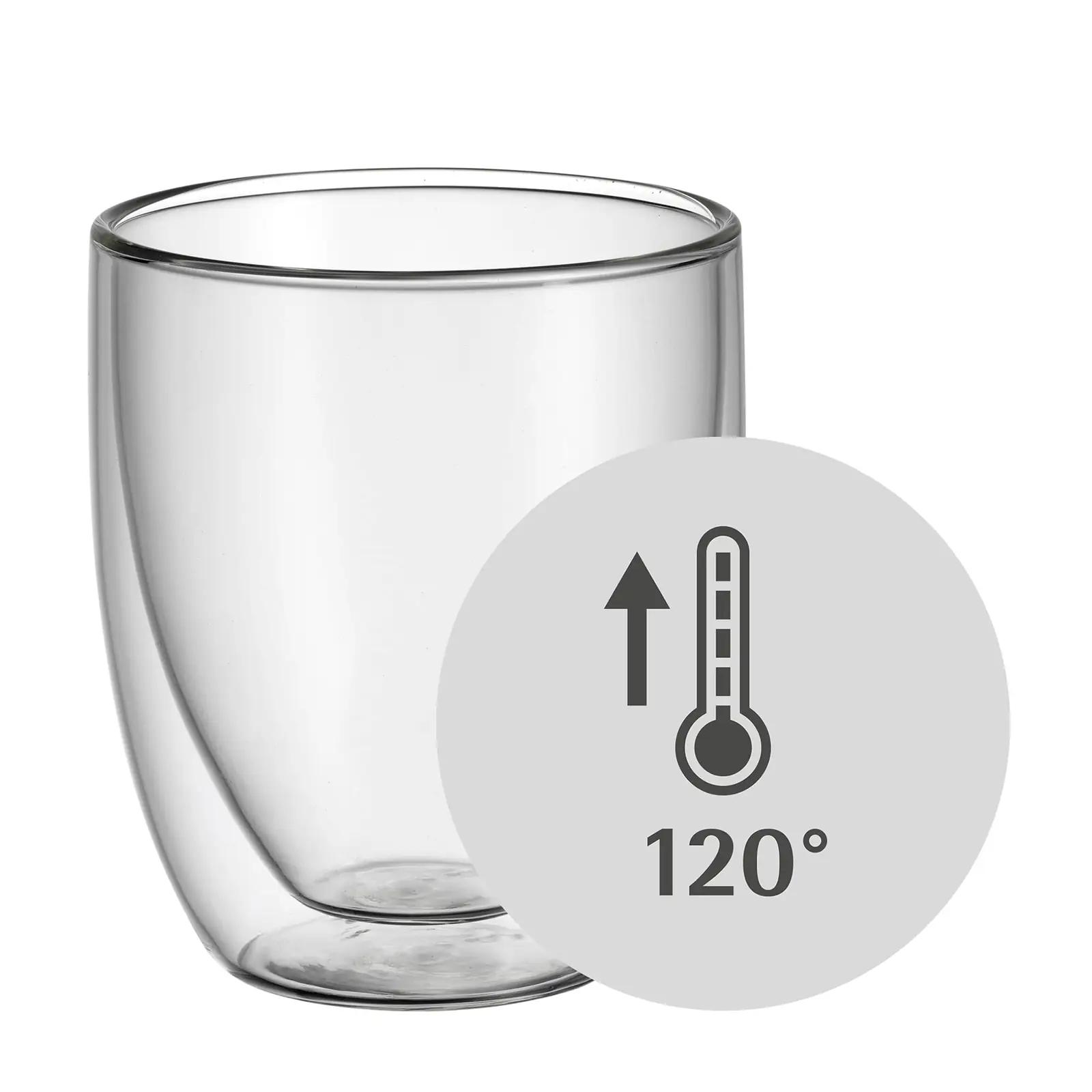 WMF kahekordse seinaga cappuccino-klaasid 6-osaline komplekt – lisavaade