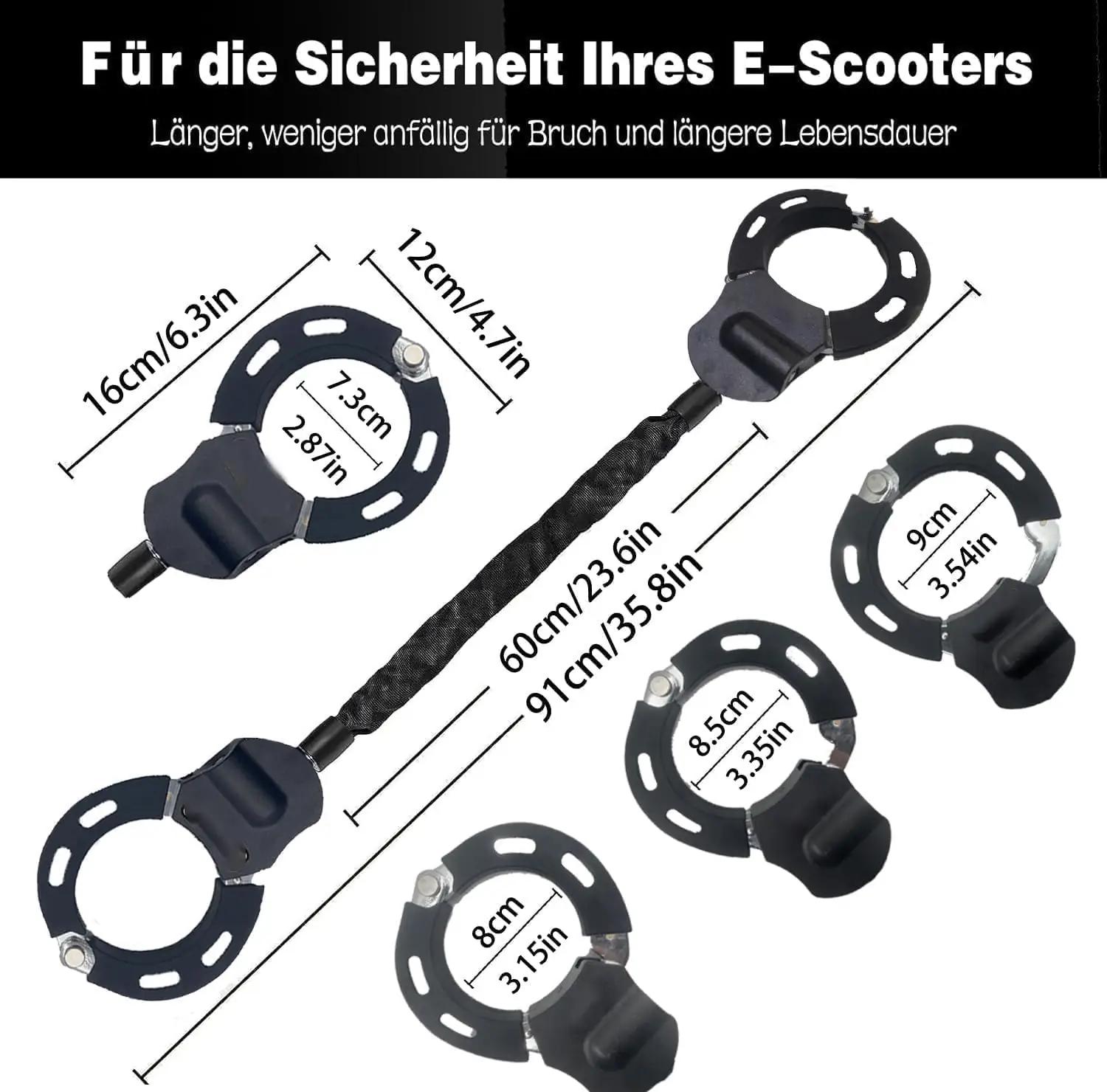 furein Schloss für E Scooter lukud – detailne lähivaade