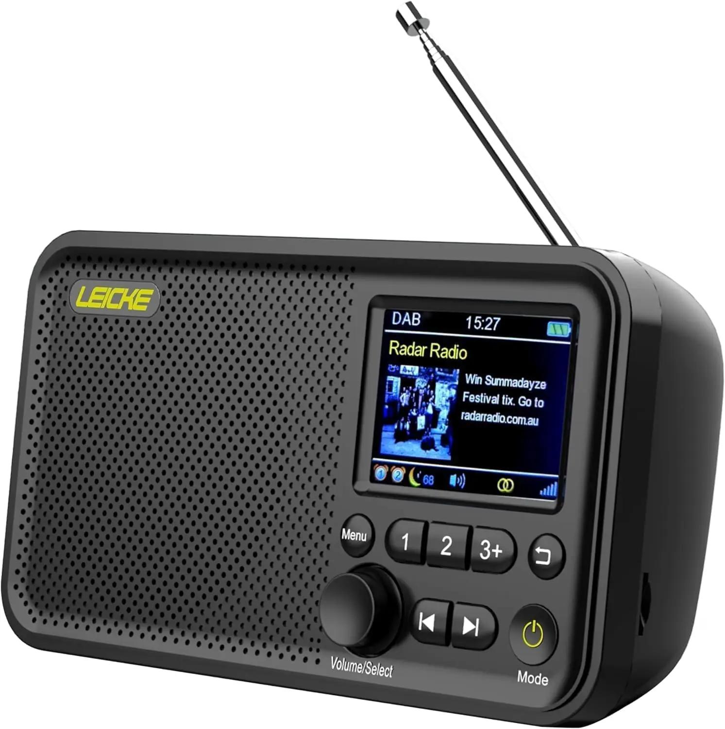 LEICKE alumiiniumist kaasaskantav DAB+ raadio koos akuga