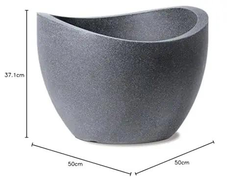 Scheurich must-graniit istutuspott Wave Globe — vastupidav – pilt 8