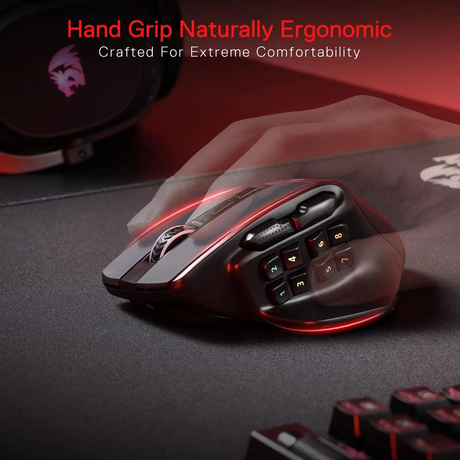 Redragon mänguhiir M811 PRO — ergonoomiline MMO stiilne kingitus – pakend ja tarvikud
