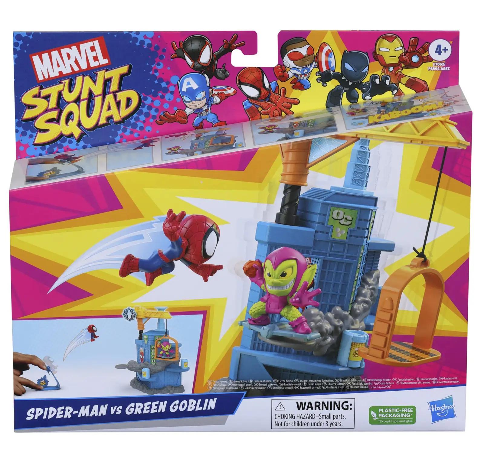Marvel Press plastikmänguasi – Spiderman stunt komplekt F7062 – detailne vaade