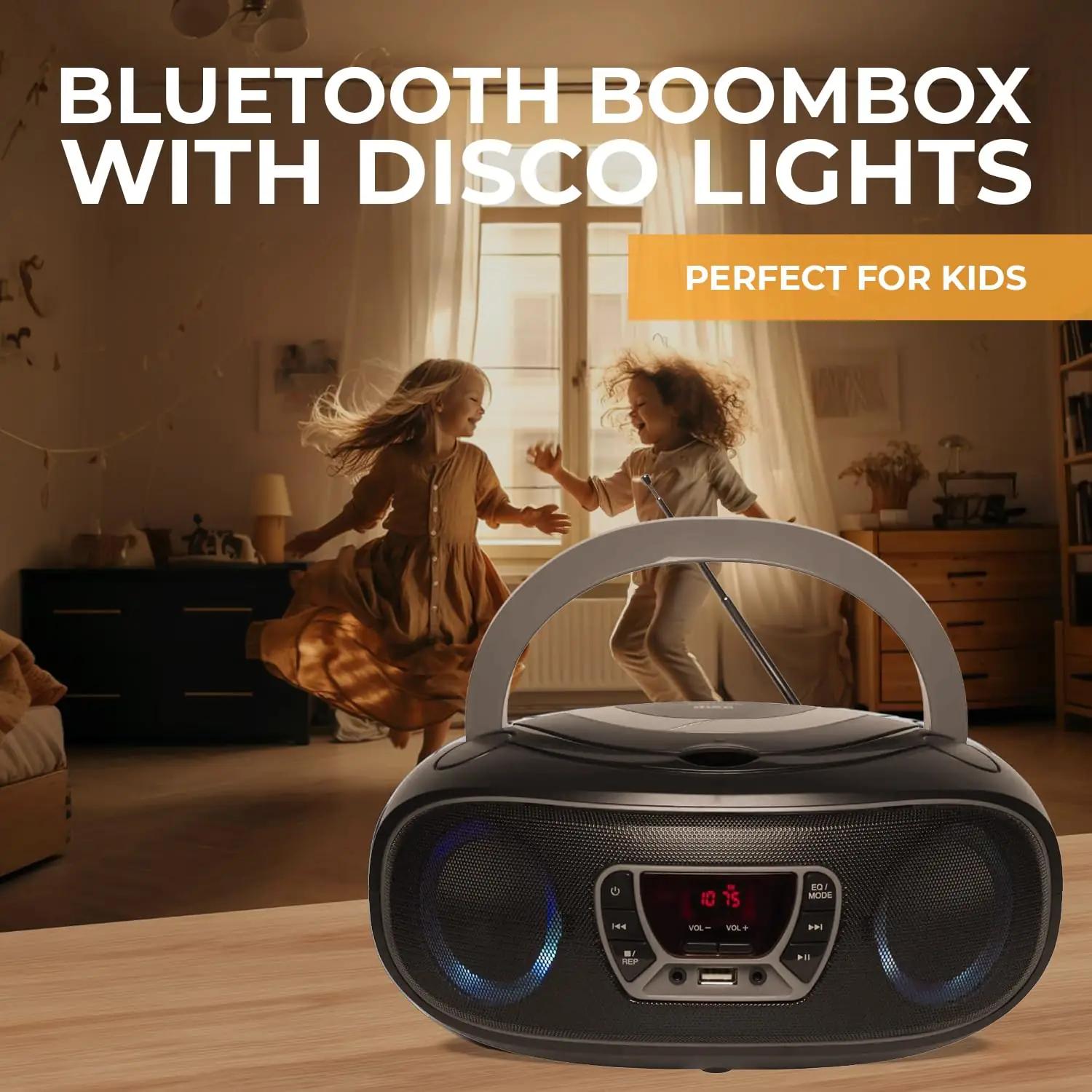 Denver Bluetooth-boombox koos CD-mängija ja FM-raadioga – pakend ja tarvikud