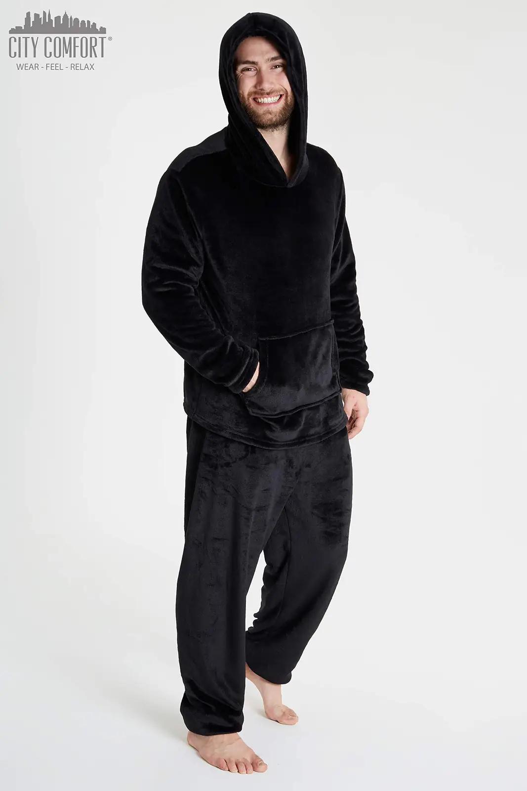 CityComfort pehme fliispyjama meestele — hubane camo komplekt – kasutusnäide