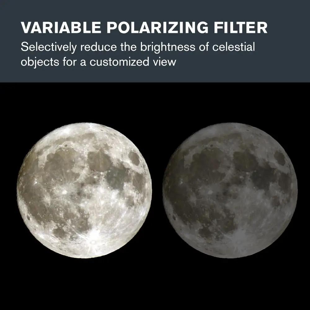 Celestron polariseeriv kuu- ja planeedifilter — vähendab läiget – detailne vaade