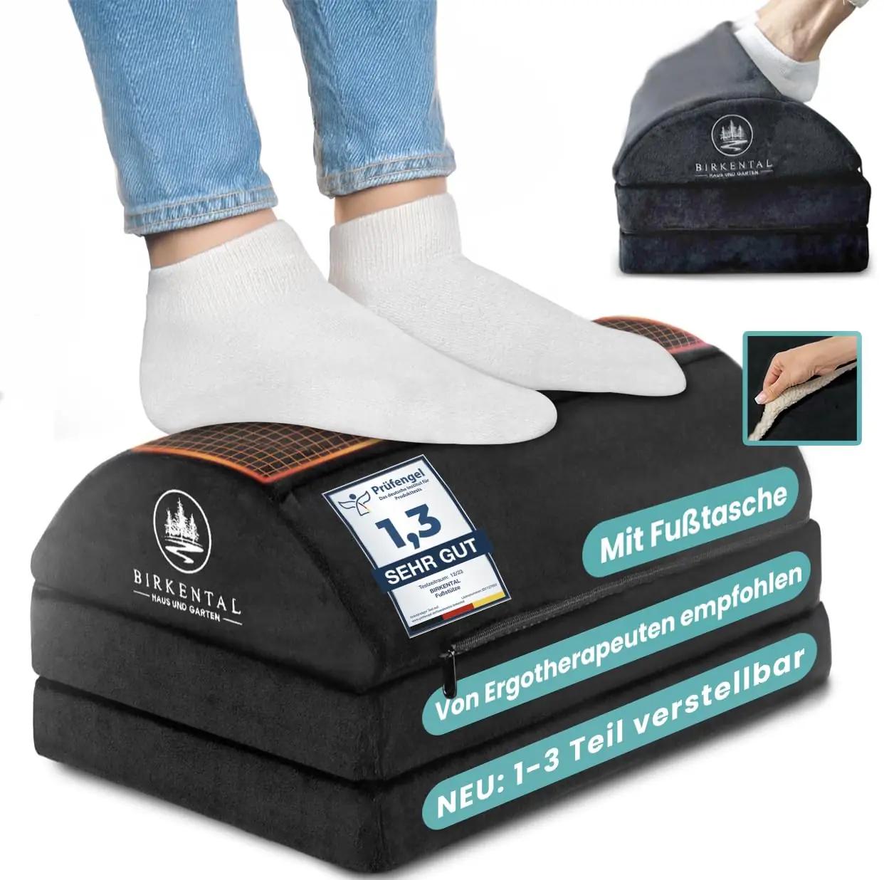 Birkental ergonoomiline jalatugi pehme kotiga — kontori mugavus