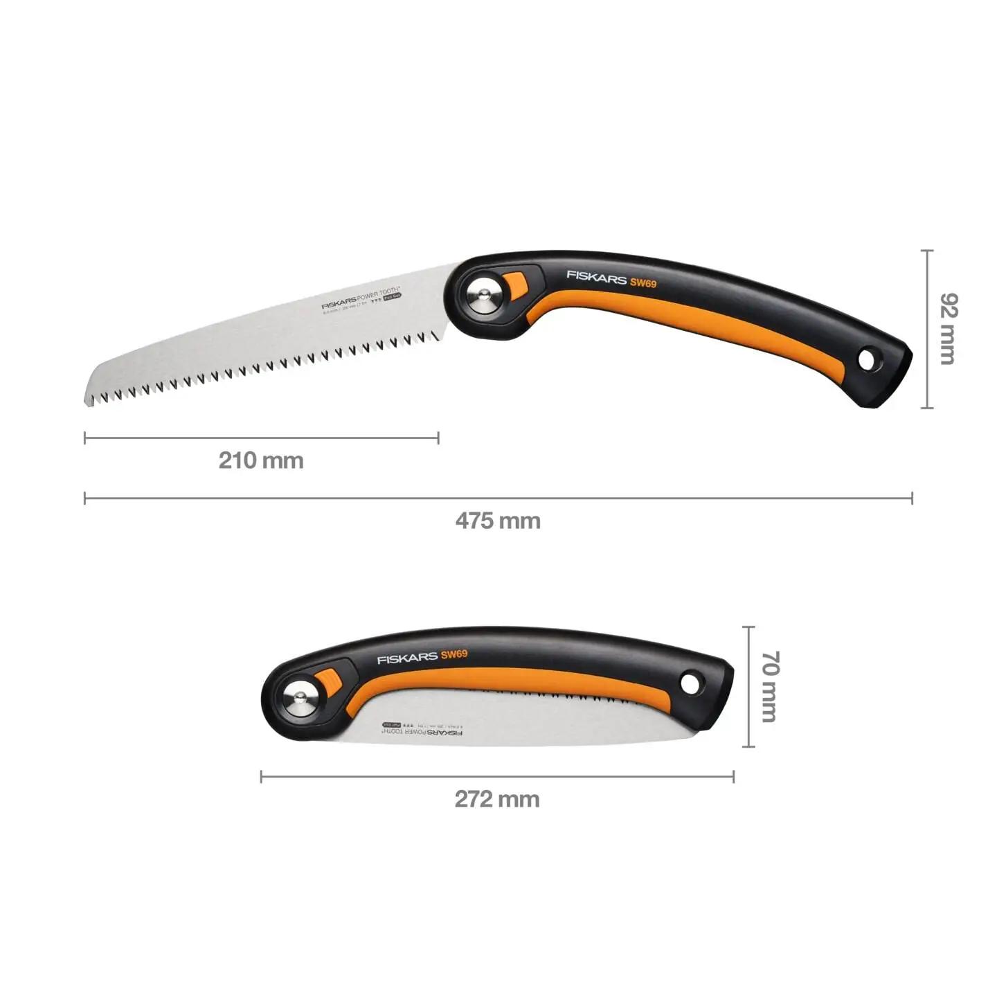 Fiskars vastupidav klappsäge – terav 21 cm tera aednikele – lisavaade