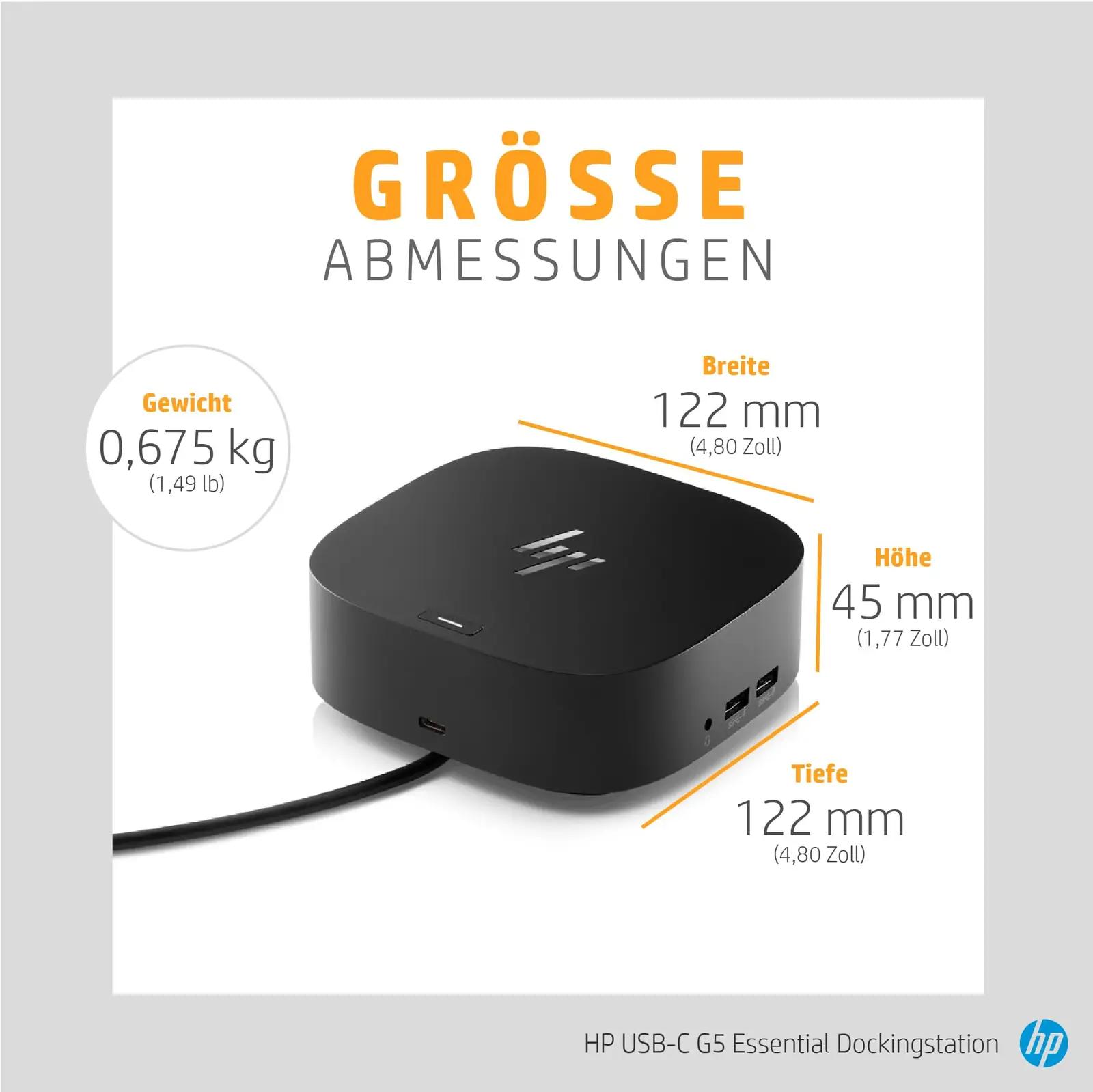 HP vastupidav USB-C dockingstation 100W laenguga ja – pakend ja tarvikud