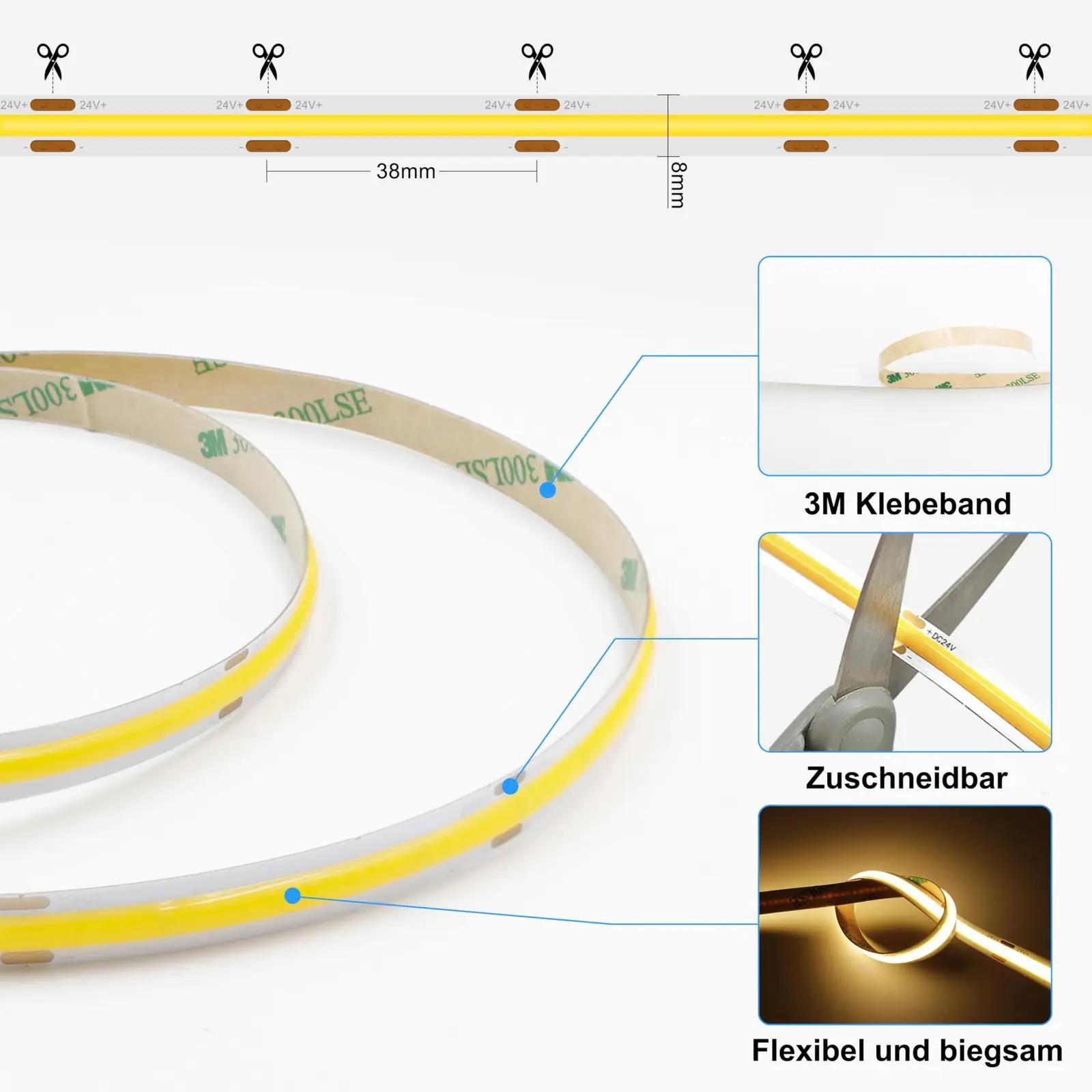 AXMOTUT soe COB-LED riba 10 m — hubane valgustus ja DIY – lisavaade