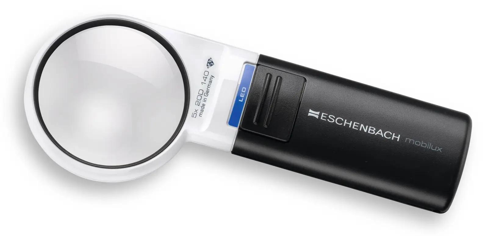 Eschenbach LED-luup 5x, kompaktne käepärane luup kingituseks